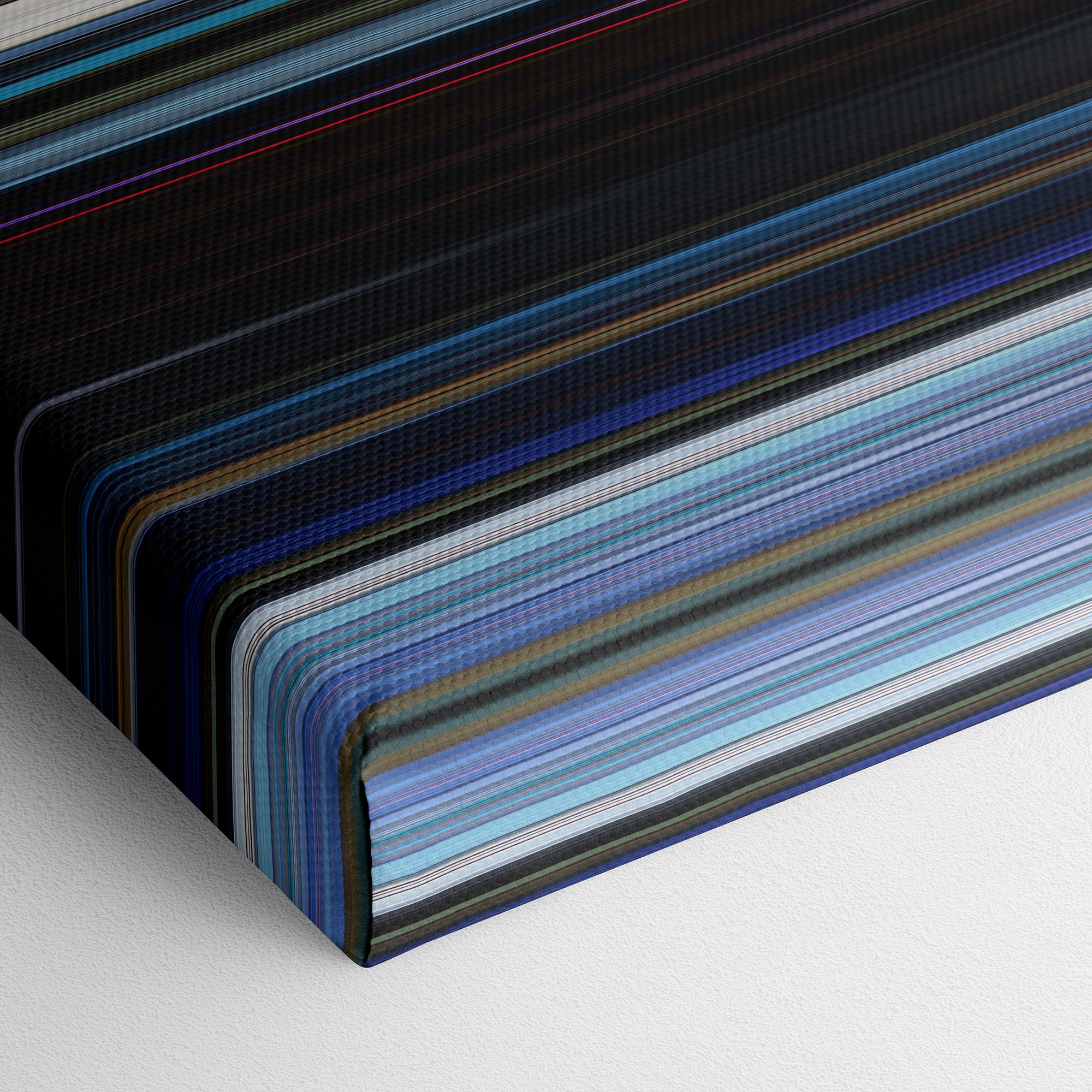 The Neon Demon (2016) CineSpectrum Color Spectrum Canvas Print - Close Up of Bottom of Print