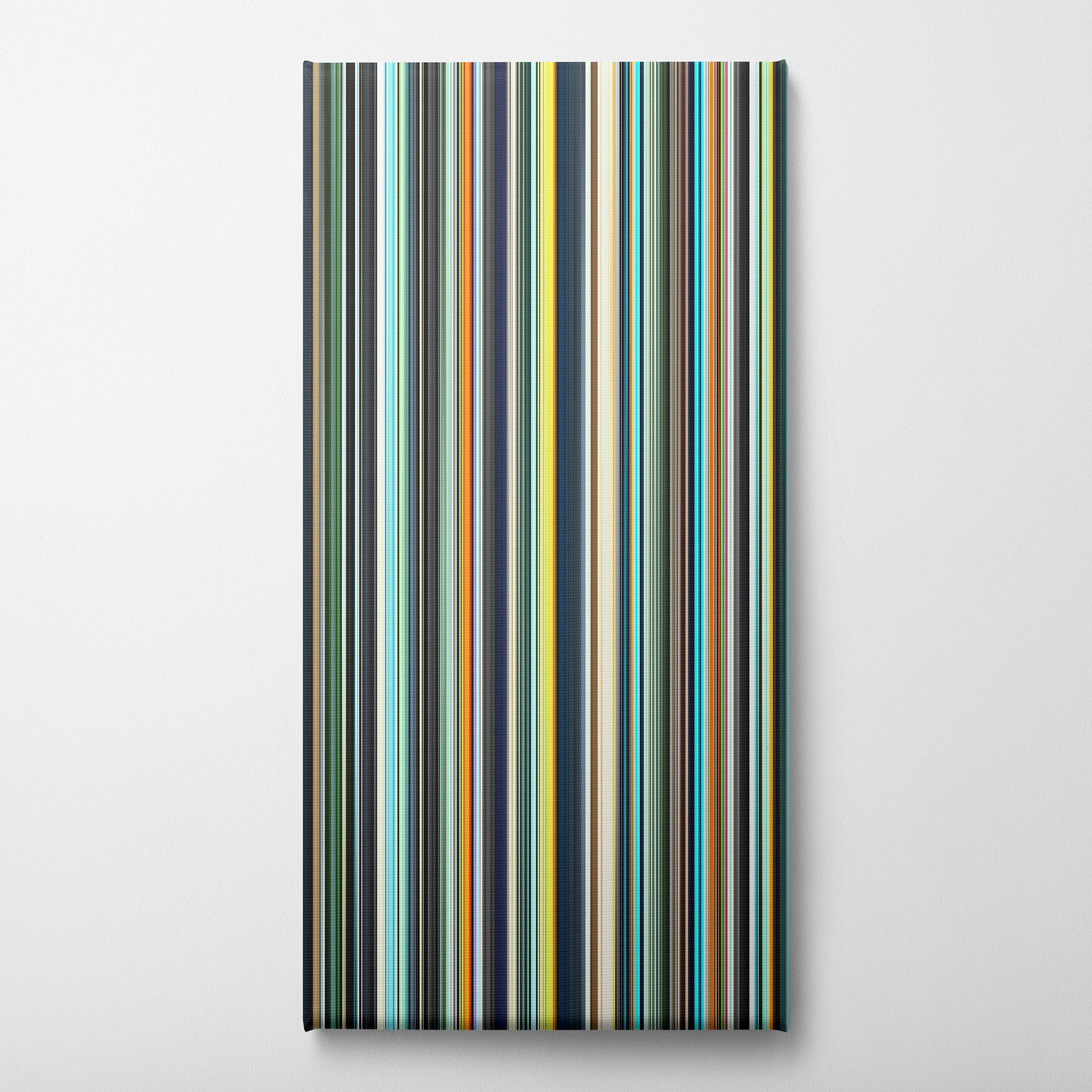 The Red Turtle (2016) CineSpectrum Color Spectrum Canvas Print - Vertical on Wall