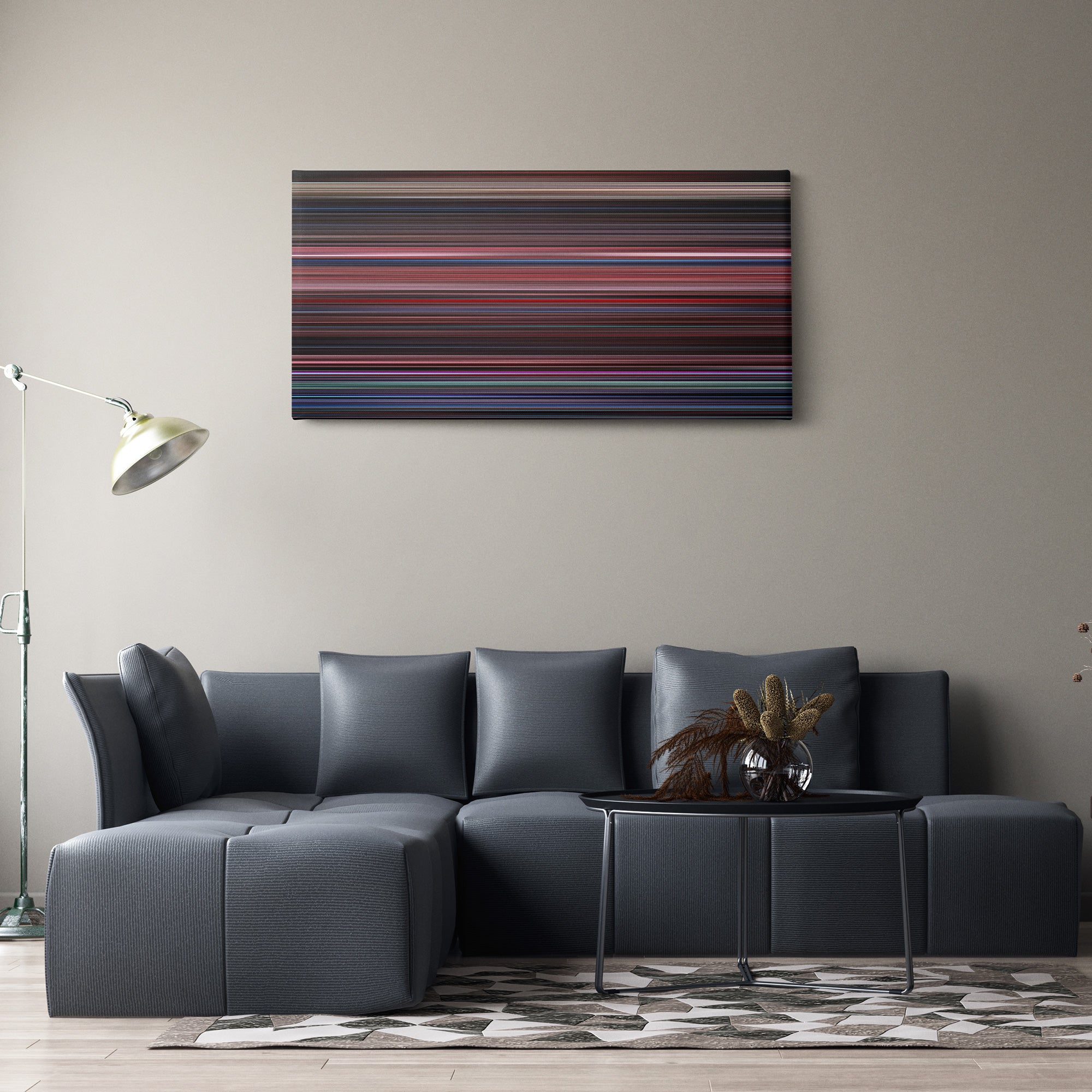 The Rocky Horror Picture Show (1975) CineSpectrum Color Spectrum Canvas Print - Hanging Horizontal on Wall in Room