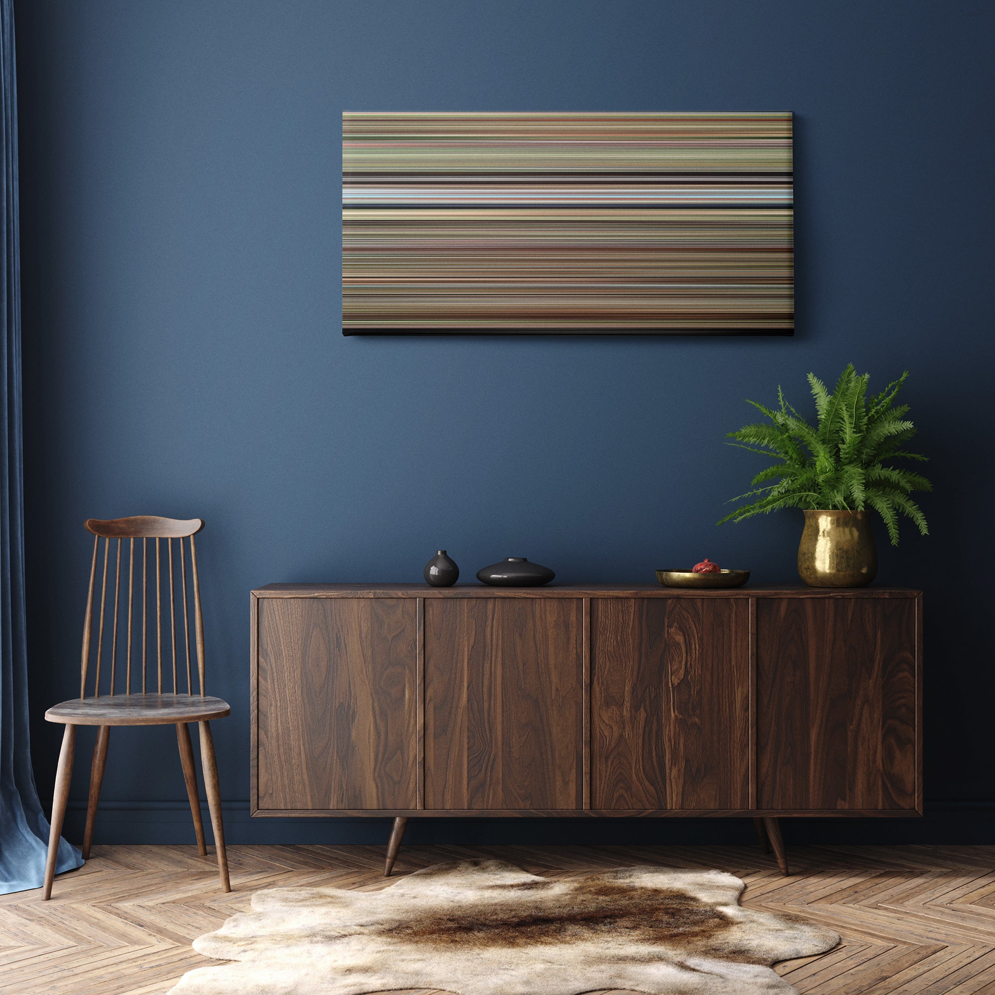 The Sandlot (1993) CineSpectrum Color Spectrum Canvas Print - Hanging Horizontal on Wall in Room