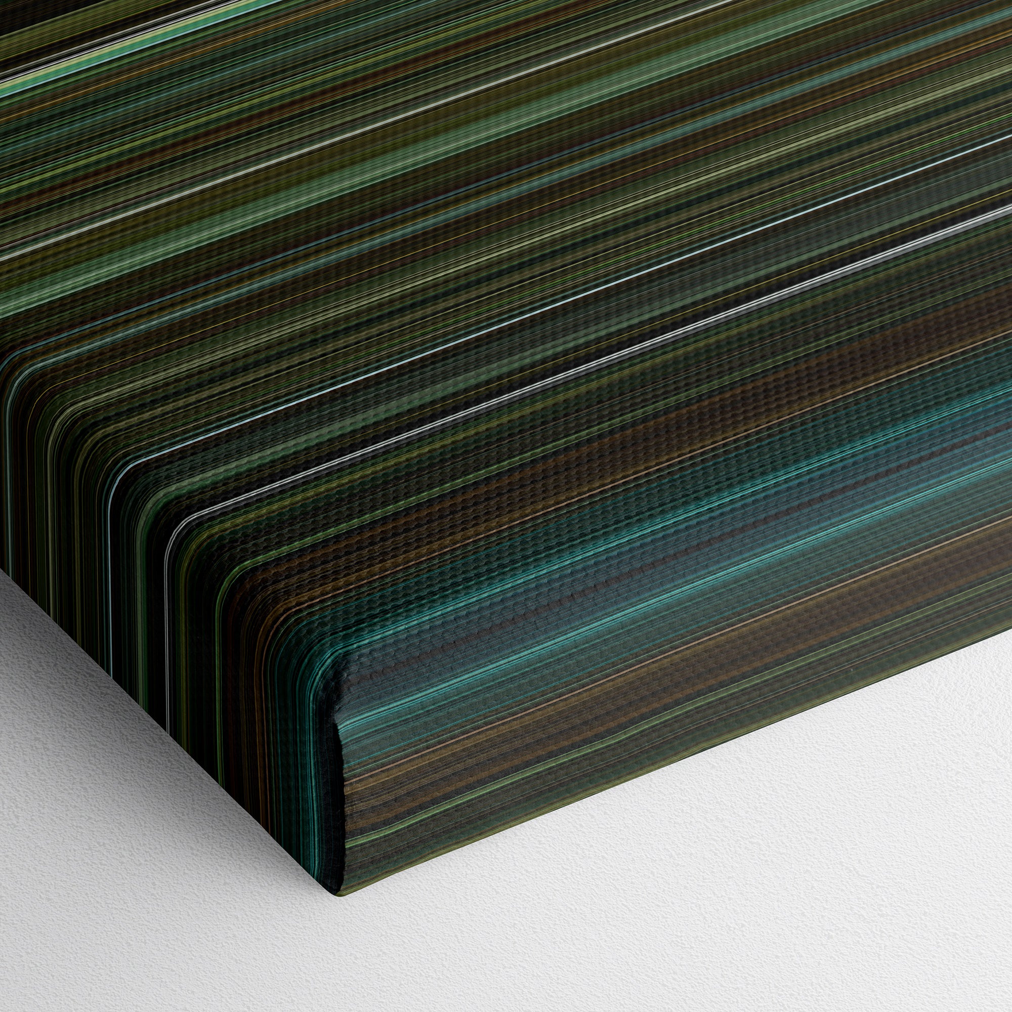 The Shape of Water (2017) CineSpectrum Color Spectrum Canvas Print - Close Up of Bottom of Print
