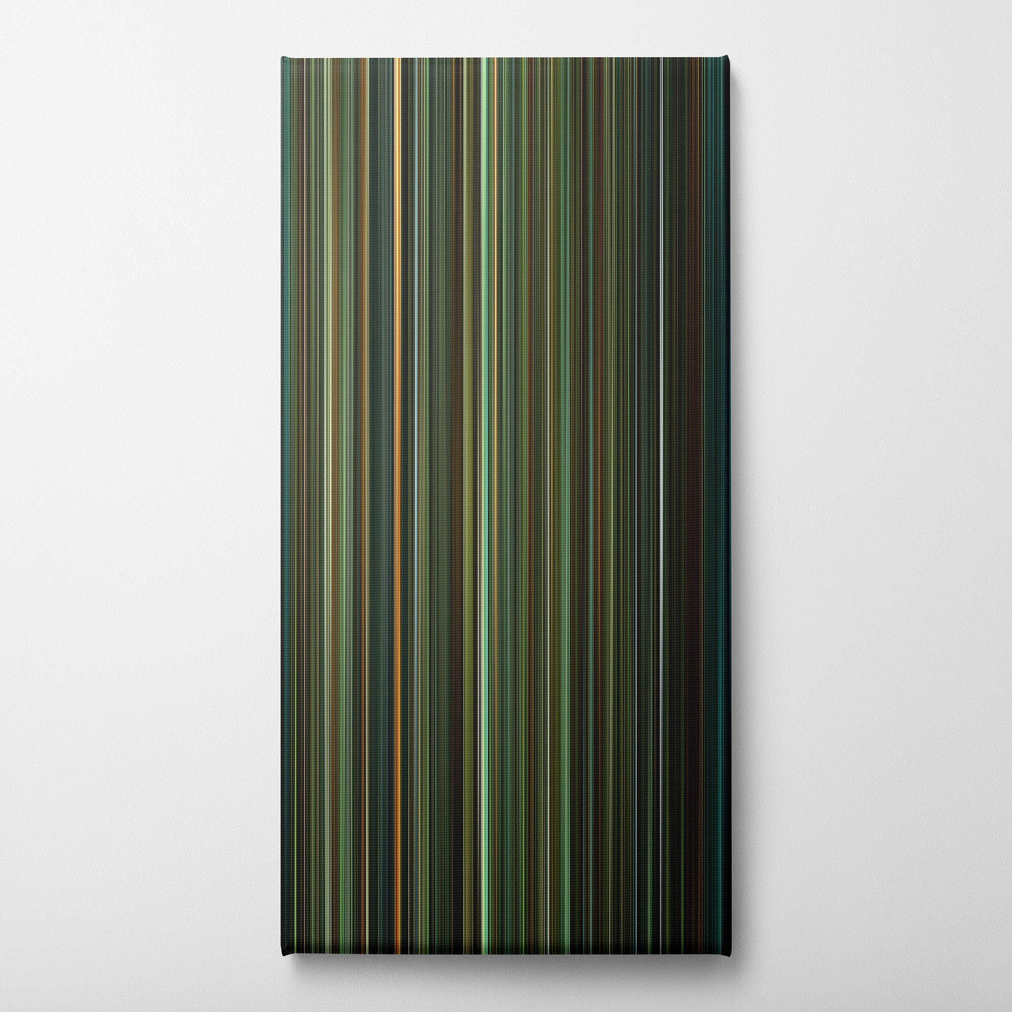 The Shape of Water (2017) CineSpectrum Color Spectrum Canvas Print - Vertical on Wall