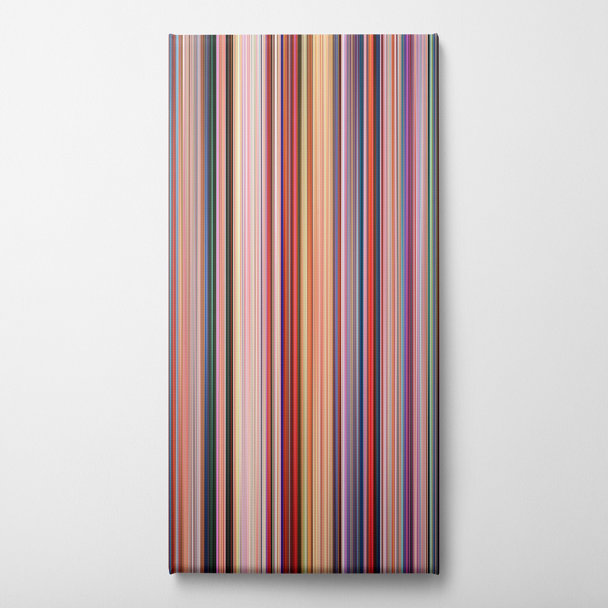 The Super Mario Bros. Movie (2023) CineSpectrum Color Spectrum Canvas Print - Vertical on Wall