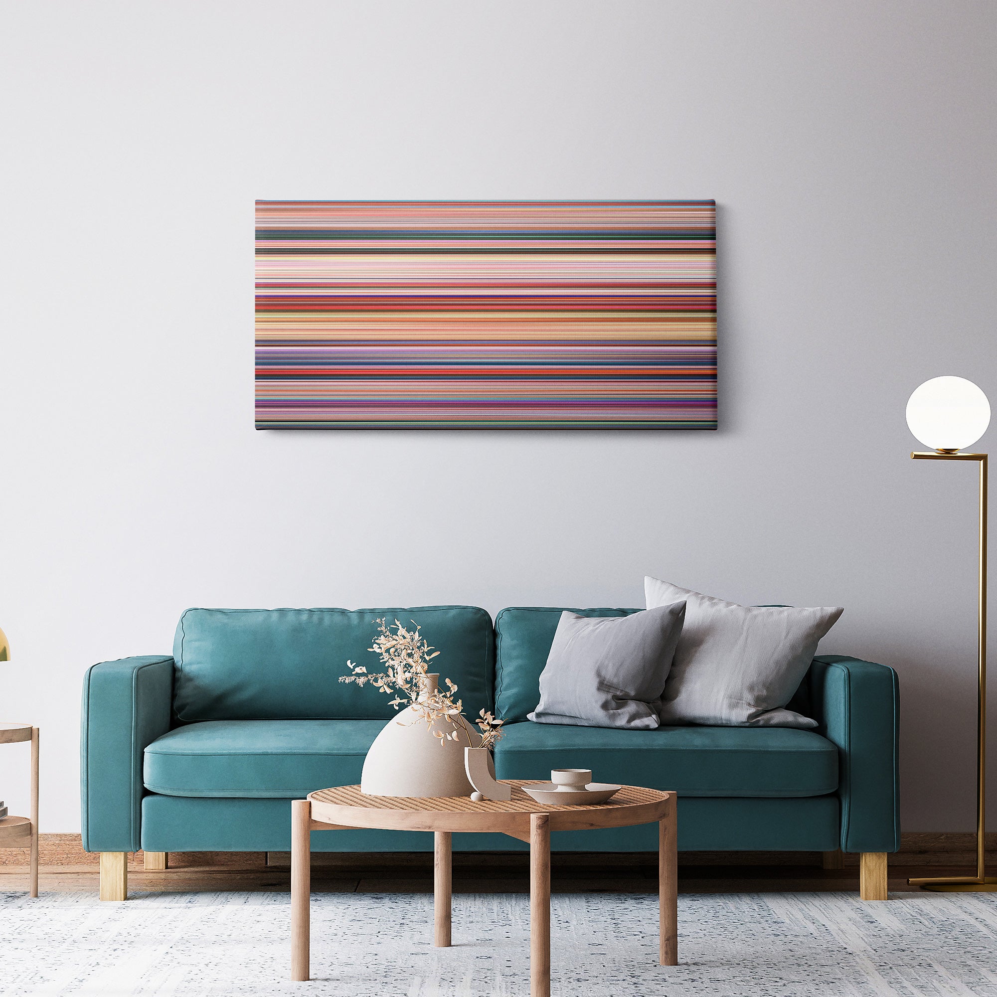 The Super Mario Bros. Movie (2023) CineSpectrum Color Spectrum Canvas Print - Hanging Horizontal on Wall in Room