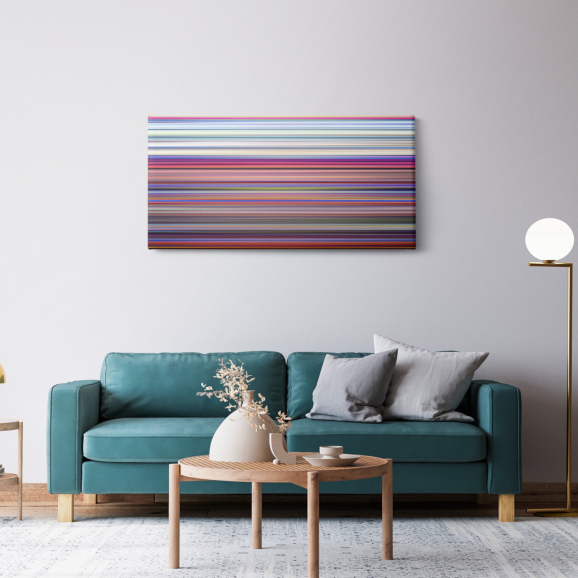 The Three Caballeros (1944) CineSpectrum Color Spectrum Canvas Print - Hanging Horizontal on Wall in Room