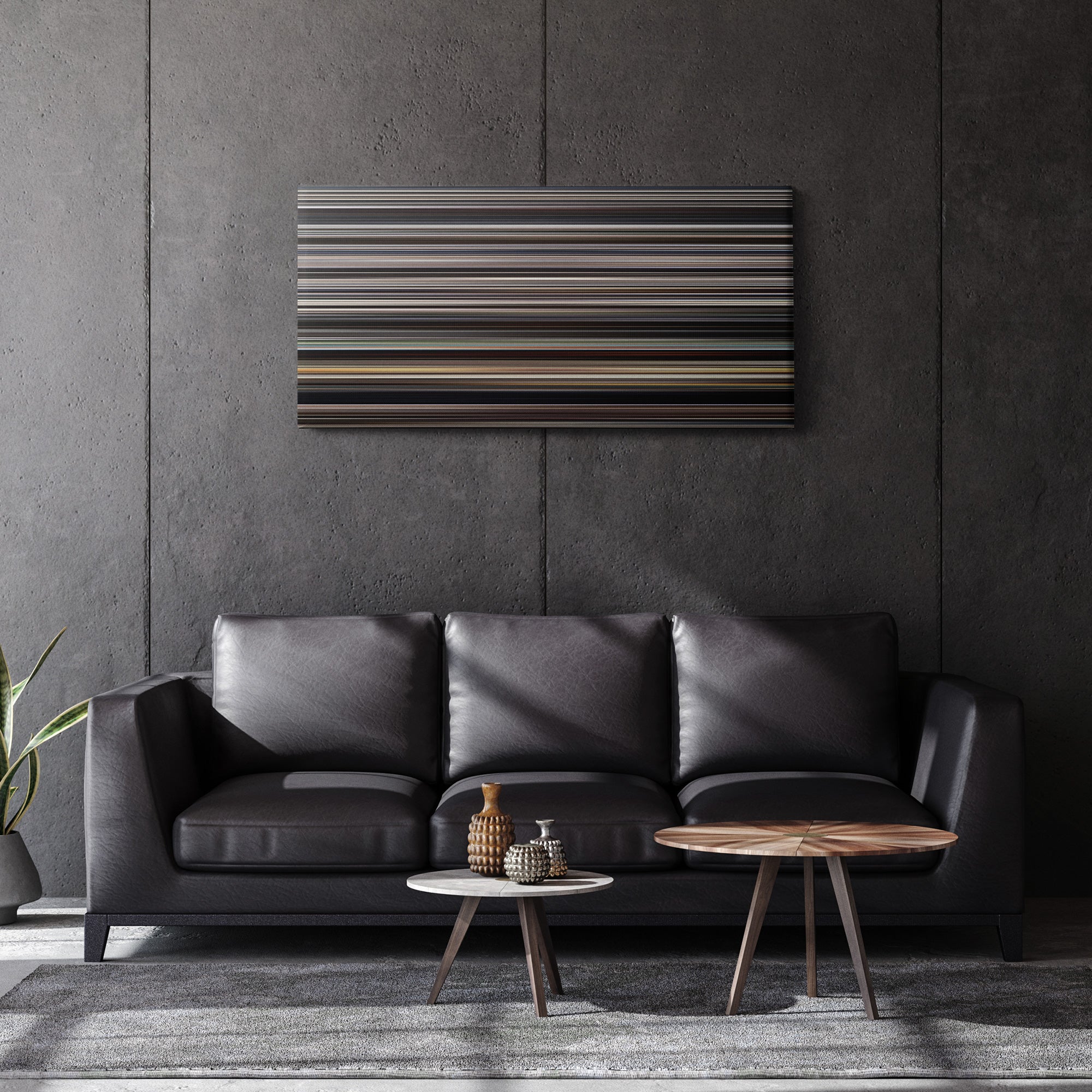There Will Be Blood (2007) CineSpectrum Color Spectrum Canvas Print - Hanging Horizontal on Wall in Room