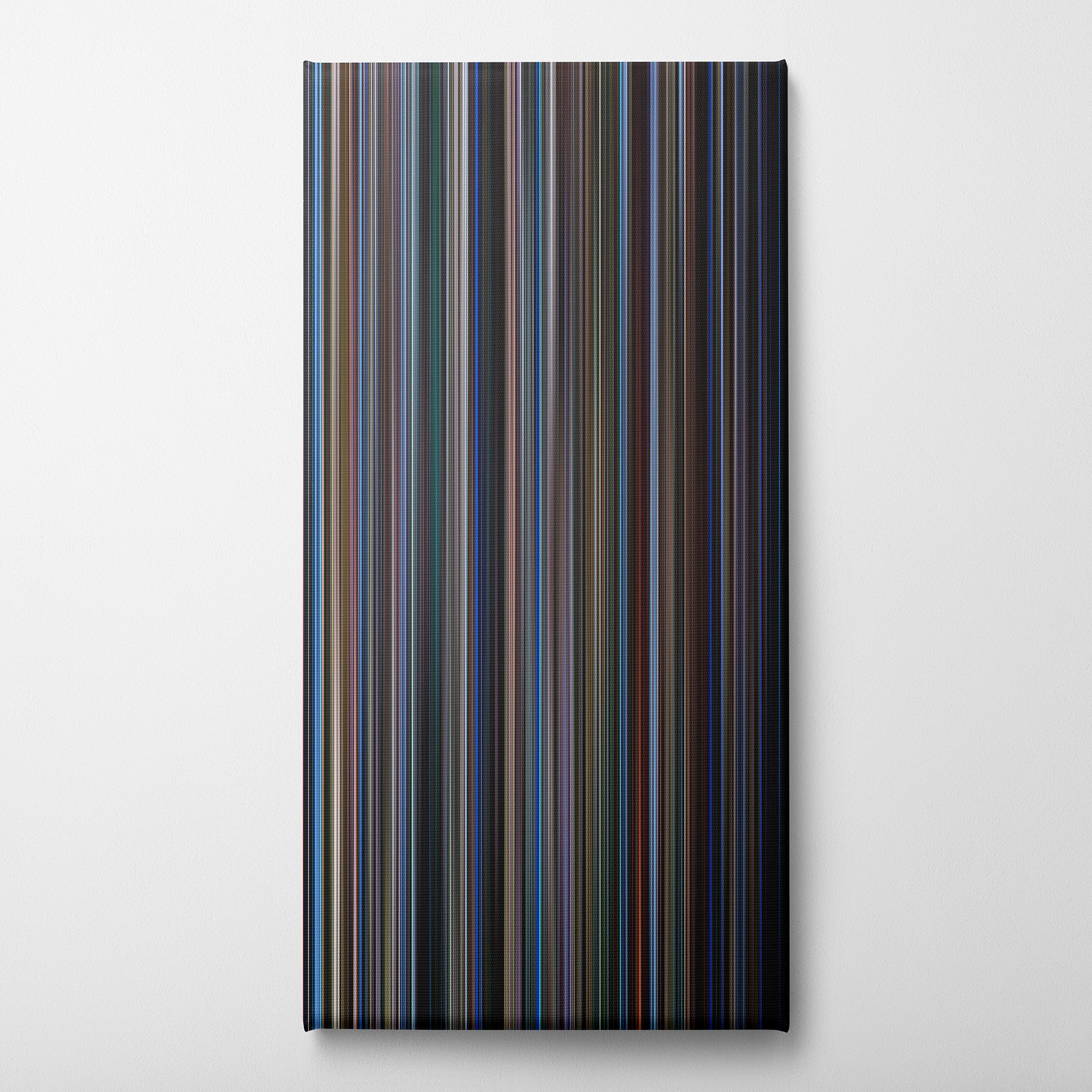 Three Colors Blue (1993) CineSpectrum Color Spectrum Canvas Print - Vertical on Wall
