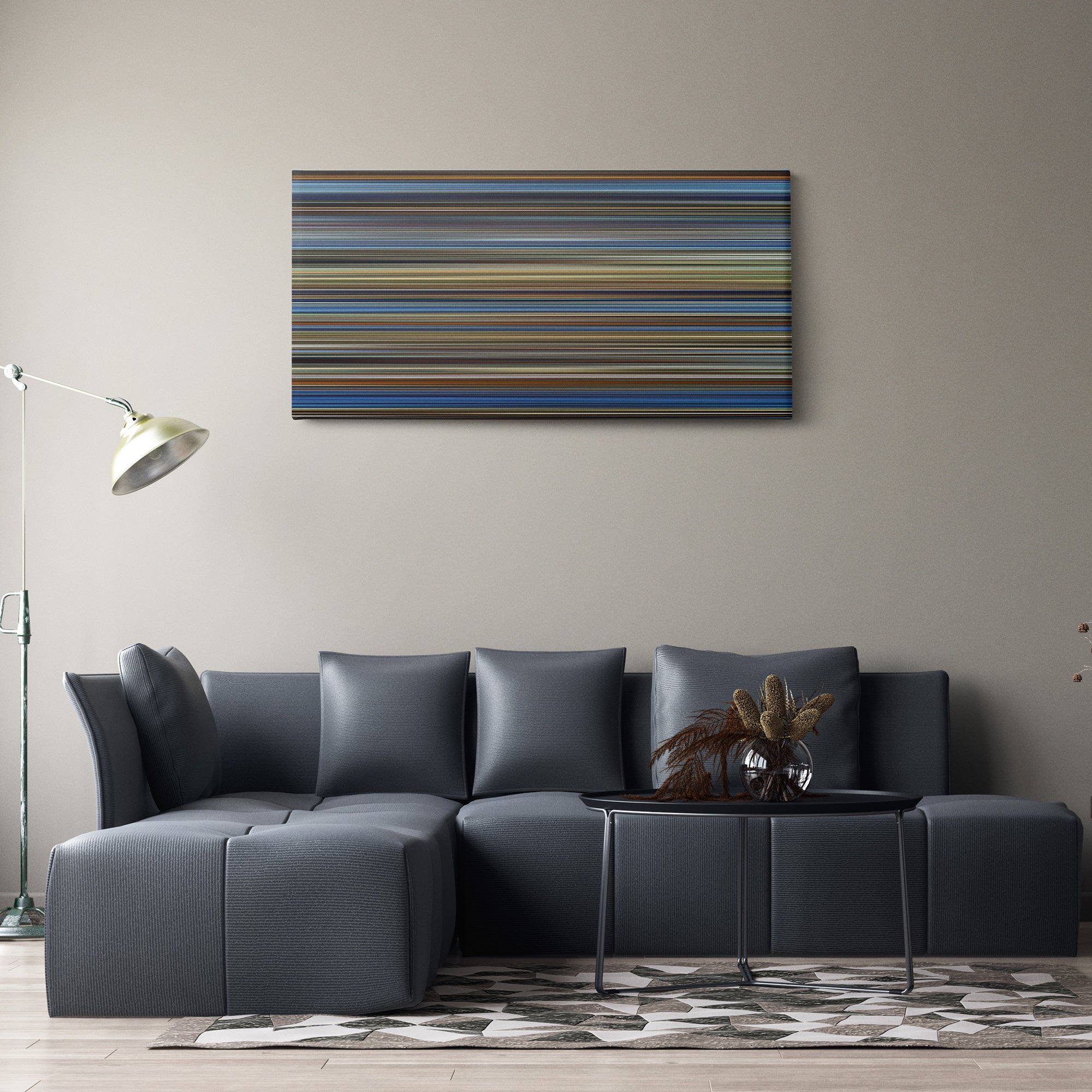 Top Gun (1986) CineSpectrum Color Spectrum Canvas Print - Hanging Horizontal on Wall in Room