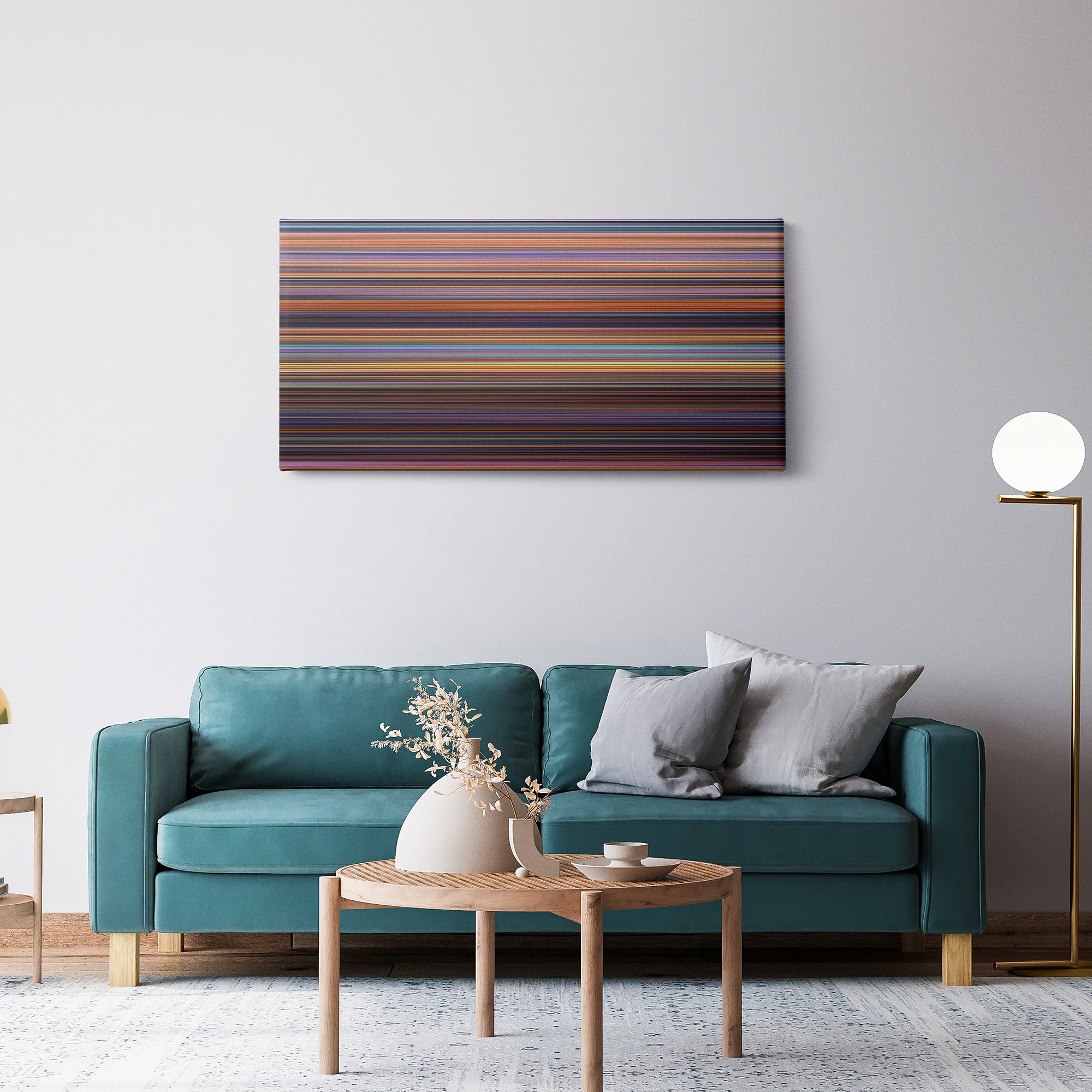 Toy Story 2 (1999) CineSpectrum Color Spectrum Canvas Print - Hanging Horizontal on Wall in Room