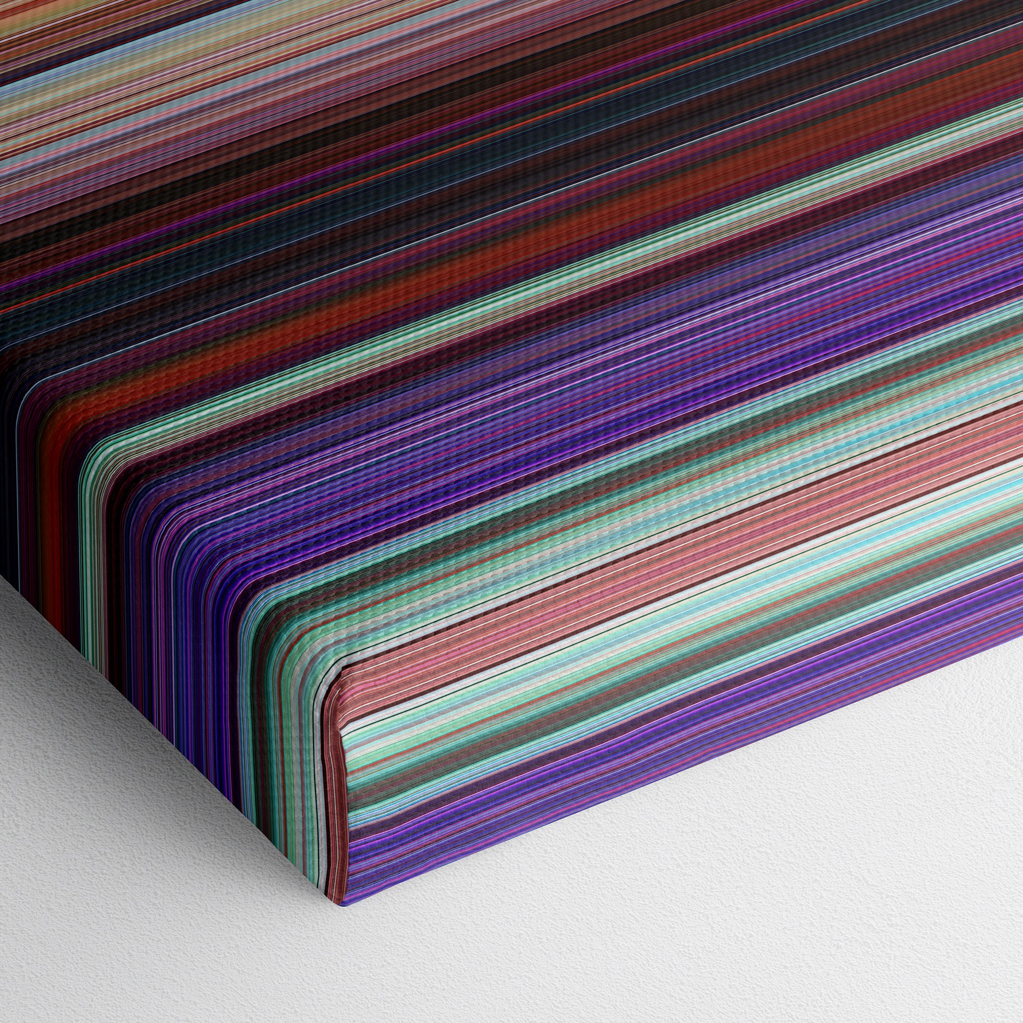 Turning Red (2022) CineSpectrum Color Spectrum Canvas Print - Close Up of Bottom of Print