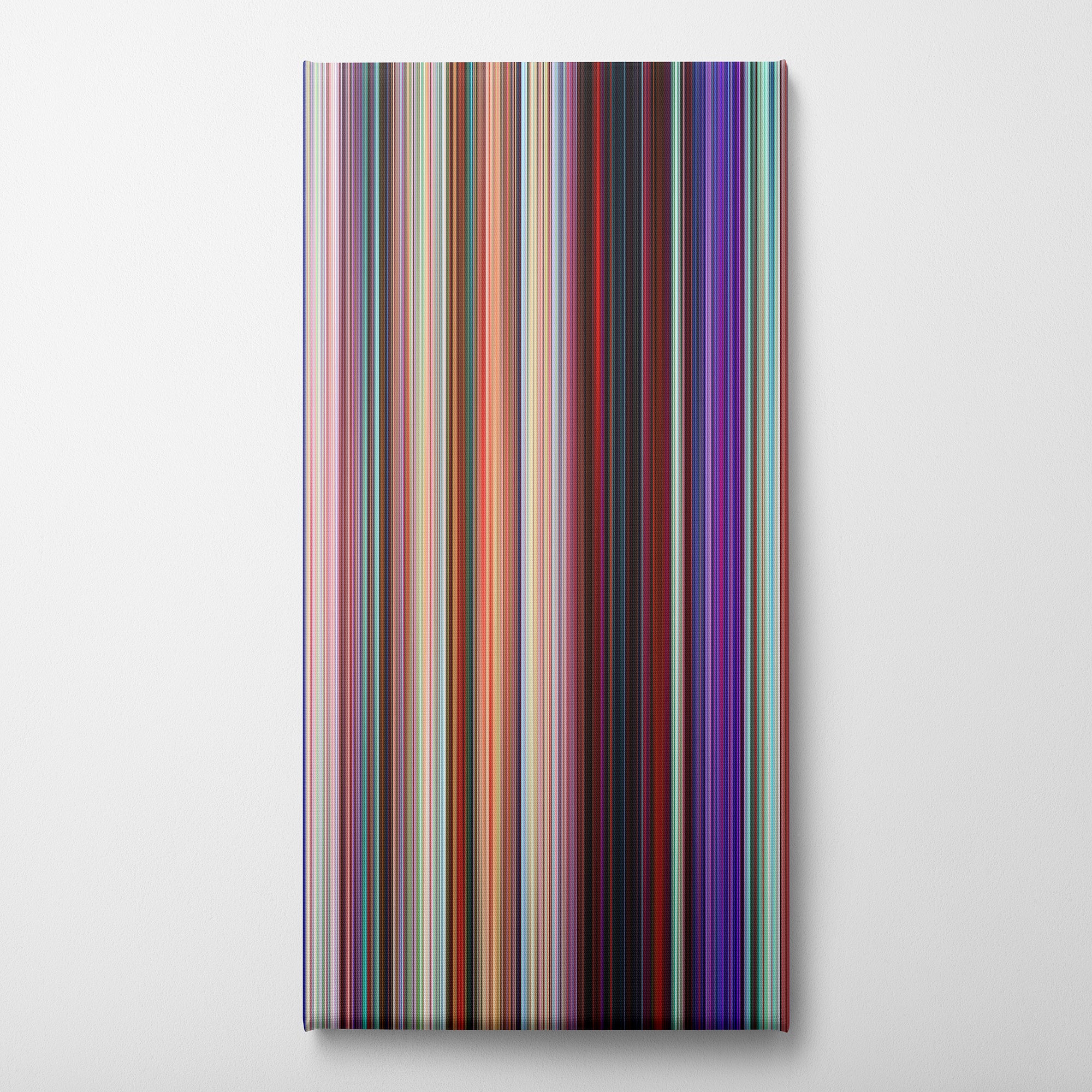 Turning Red (2022) CineSpectrum Color Spectrum Canvas Print - Vertical on Wall