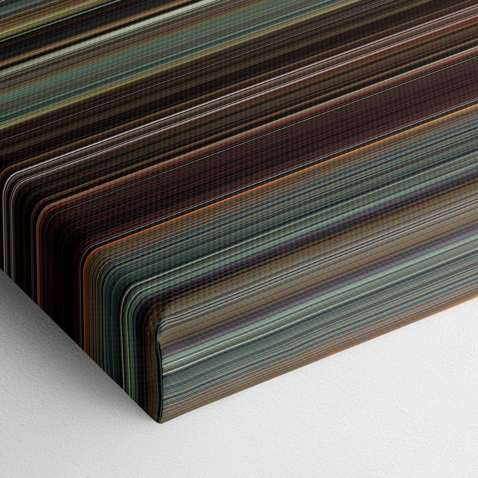 Vampire's Kiss (1988) CineSpectrum Color Spectrum Canvas Print - Close Up of Bottom of Print