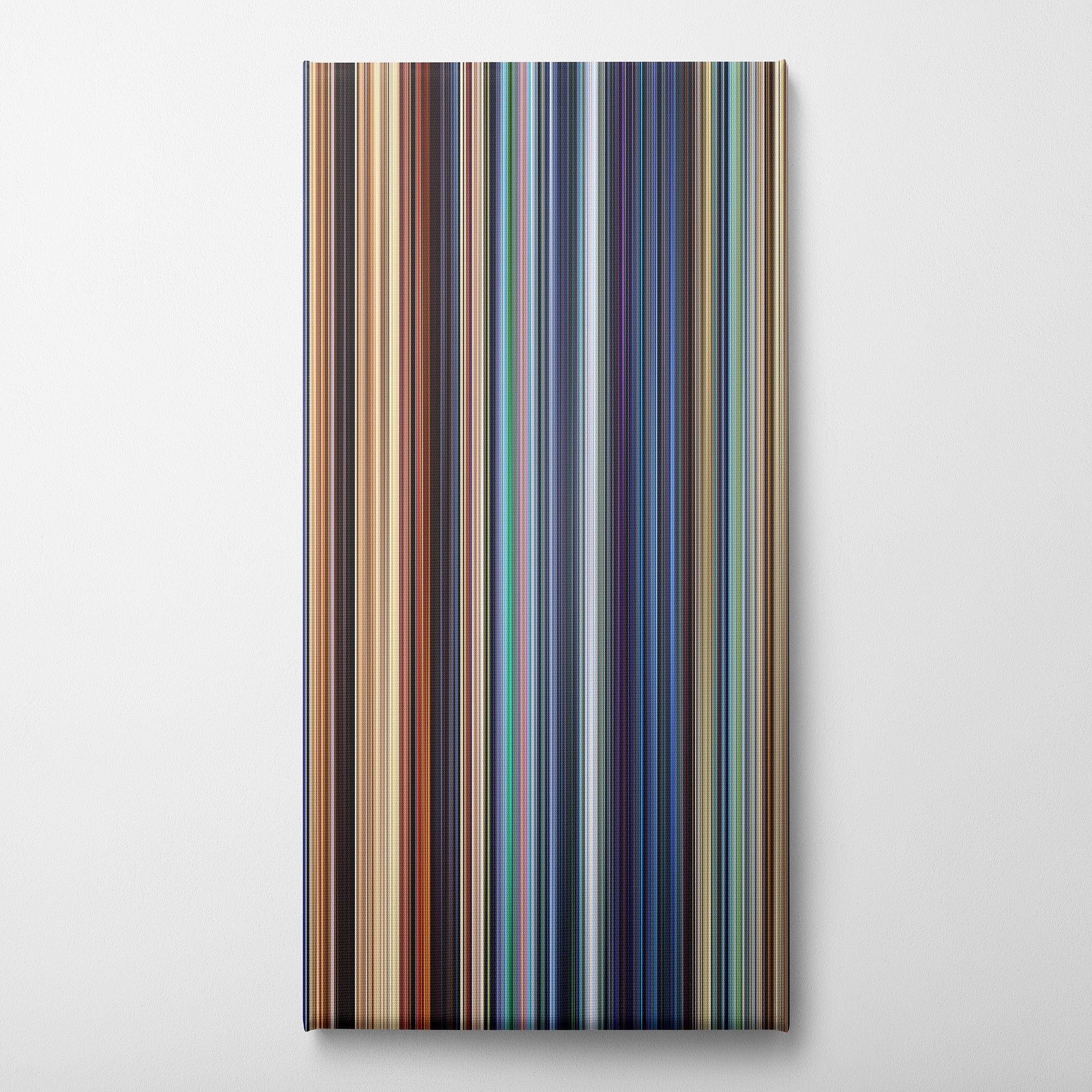 WALL·E (2008) CineSpectrum Color Spectrum Canvas Print - Vertical on Wall