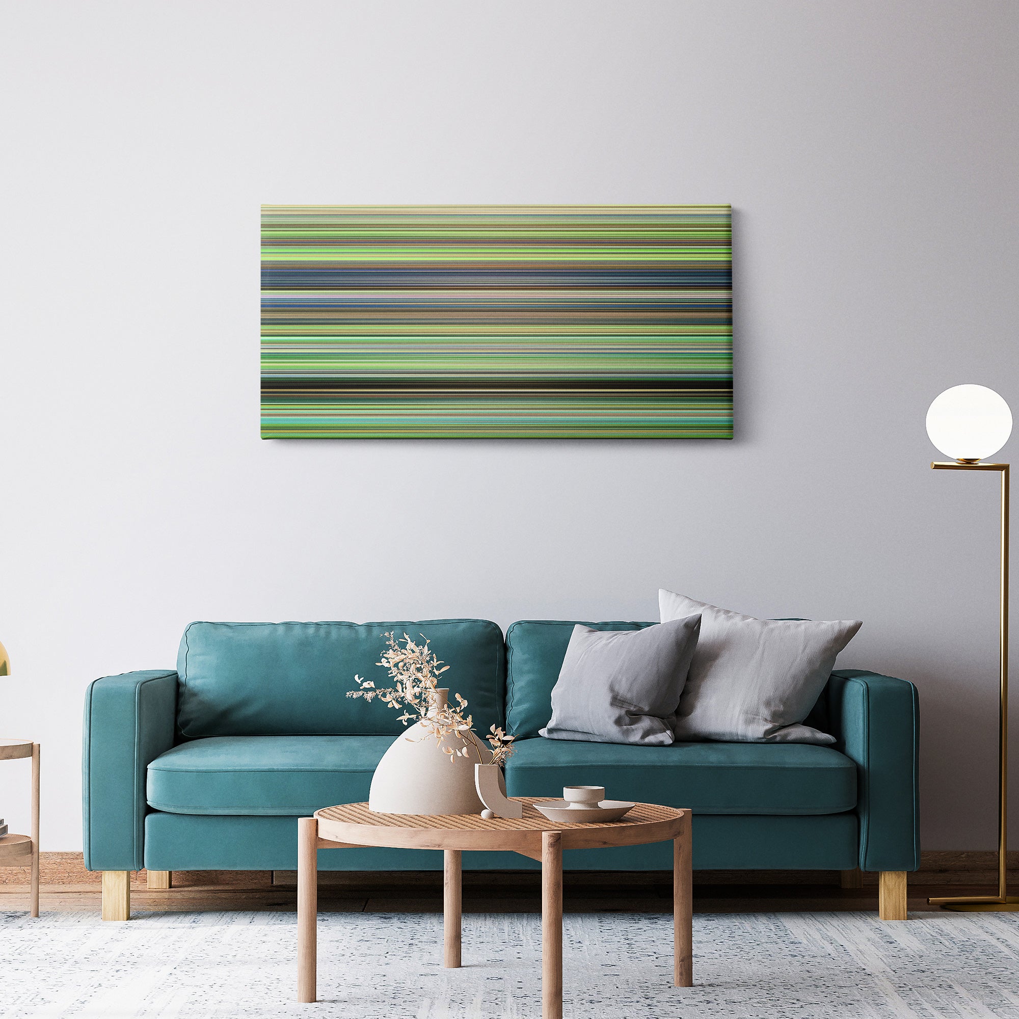 When Marnie Was There (2014) CineSpectrum Color Spectrum Canvas Print - Hanging Horizontal on Wall in Room