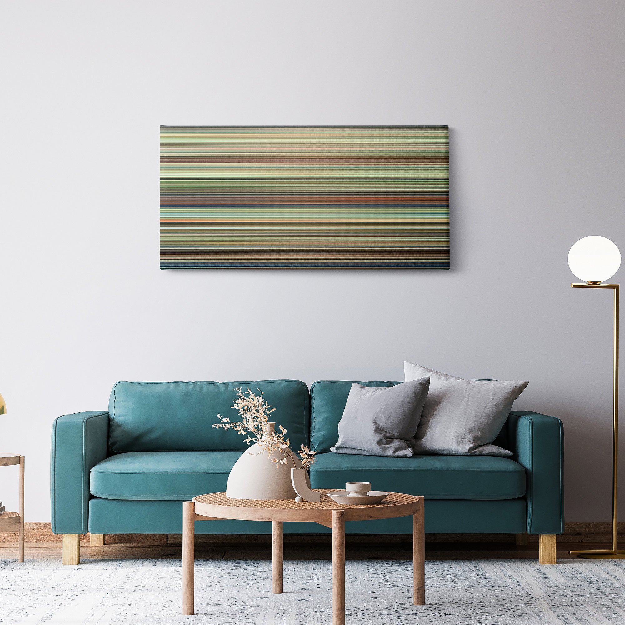 Whisper of the Heart (1995) CineSpectrum Color Spectrum Canvas Print - Hanging Horizontal on Wall in Room