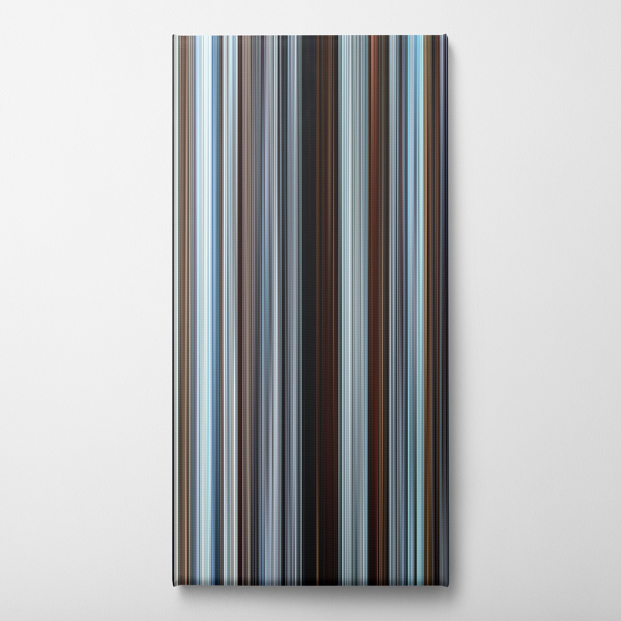 Wind River (2017) CineSpectrum Color Spectrum Canvas Print - Vertical on Wall
