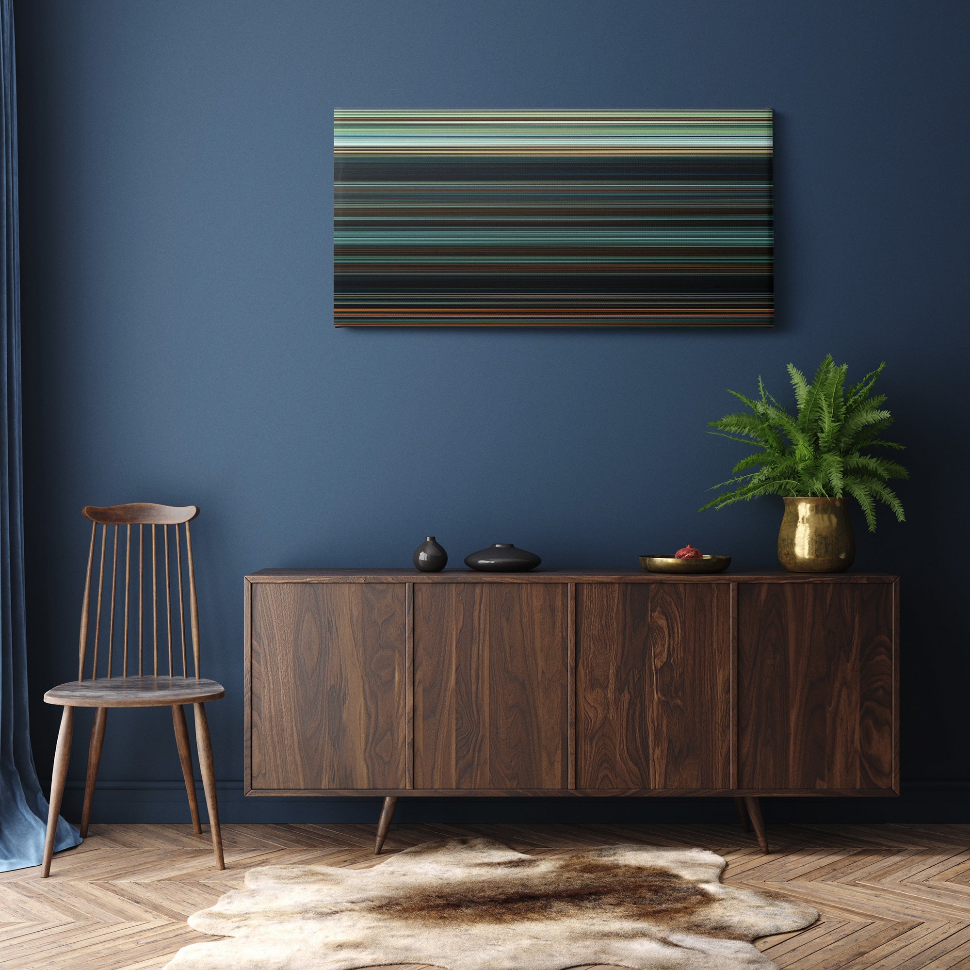 Wonder Woman (2017) CineSpectrum Color Spectrum Canvas Print - Hanging Horizontal on Wall in Room