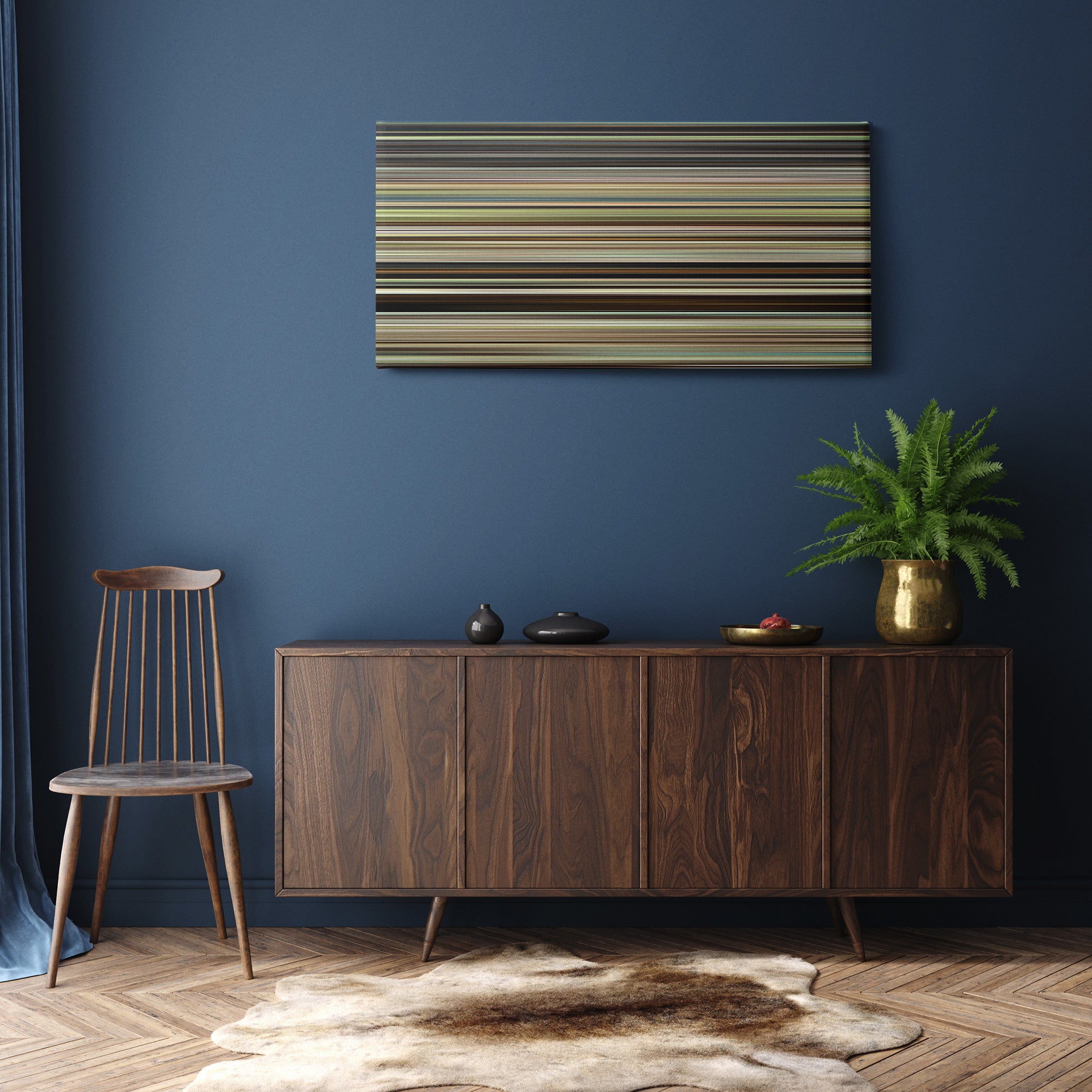 12 Years a Slave (2013) CineSpectrum Color Spectrum Canvas Print - Hanging Horizontal on Wall in Room