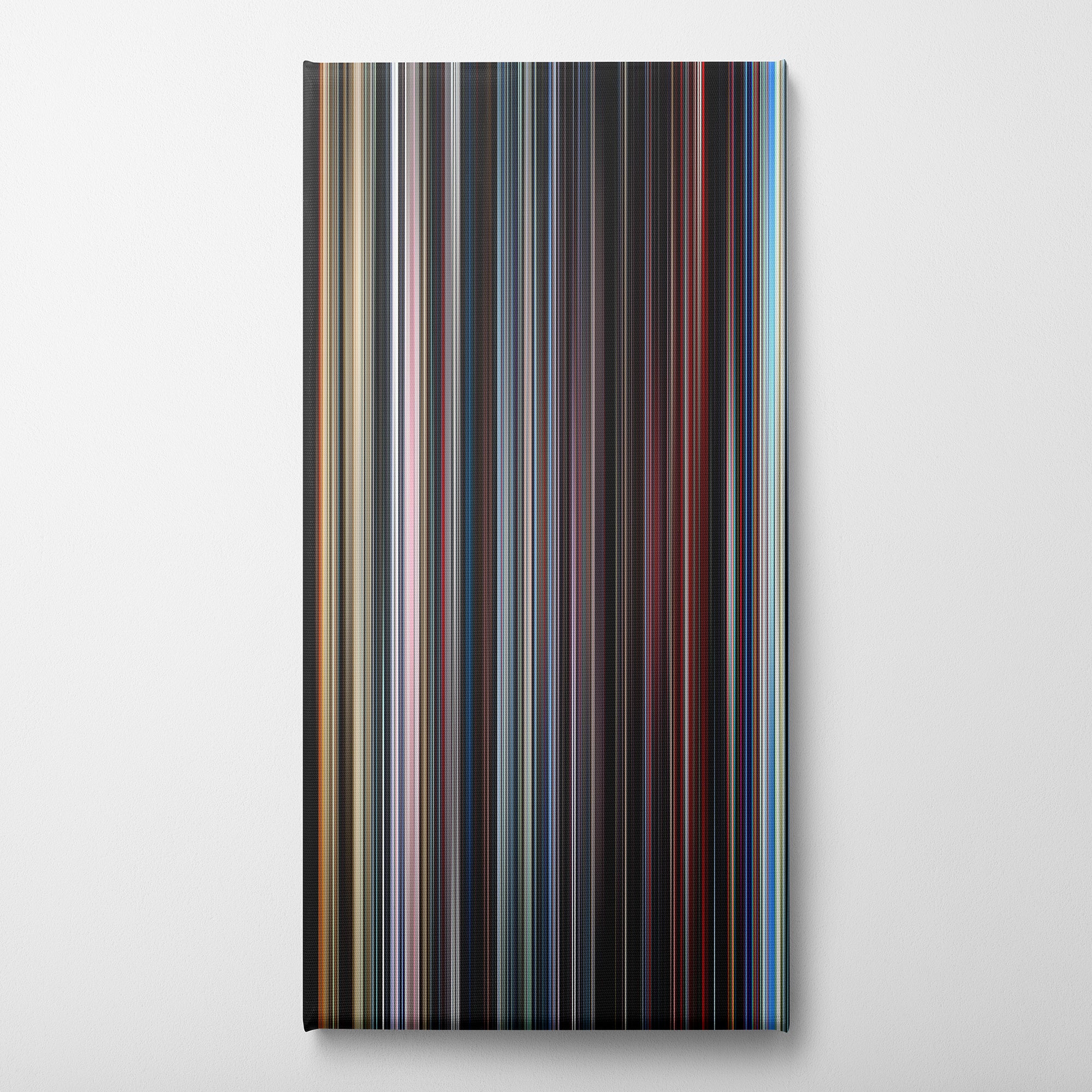 2001 - A Space Odyssey (1968) CineSpectrum Color Spectrum Canvas Print - Vertical on Wall