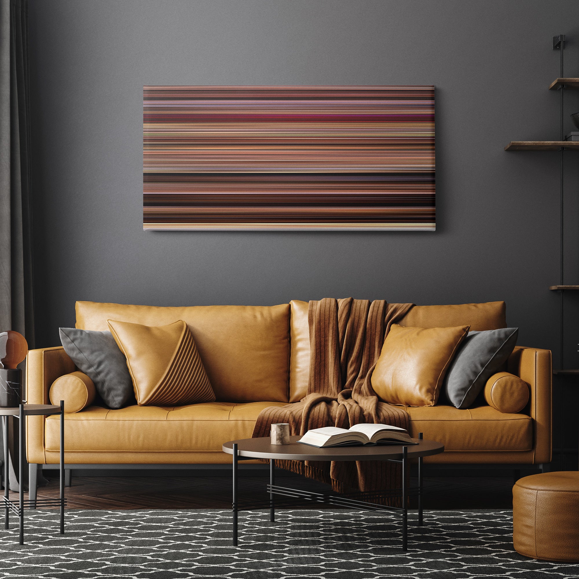 27 Dresses (2008) CineSpectrum Color Spectrum Canvas Print - Hanging Horizontal on Wall in Room