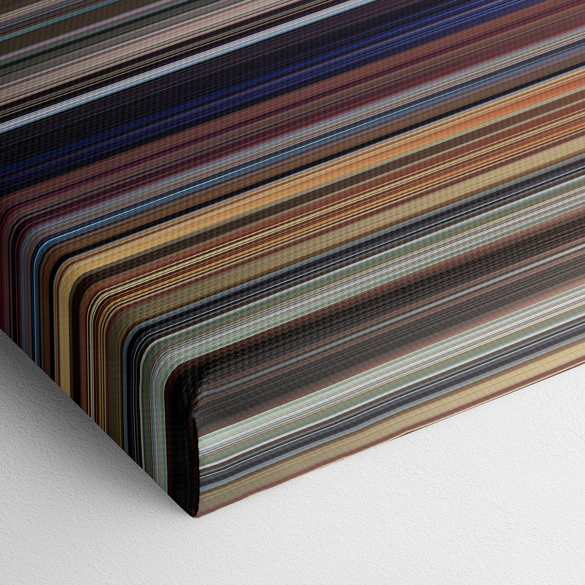 A Clockwork Orange (1971) CineSpectrum Color Spectrum Canvas Print - Close Up of Bottom of Print