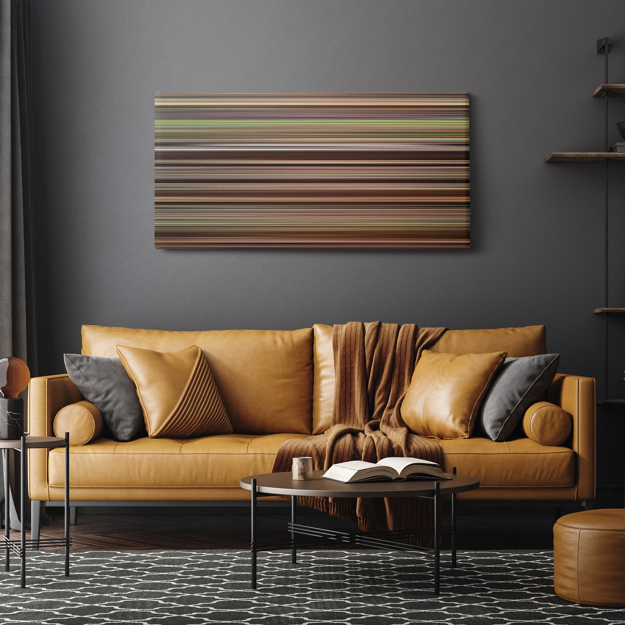 A League of Their Own (1992) CineSpectrum Color Spectrum Canvas Print - Hanging Horizontal on Wall in Room