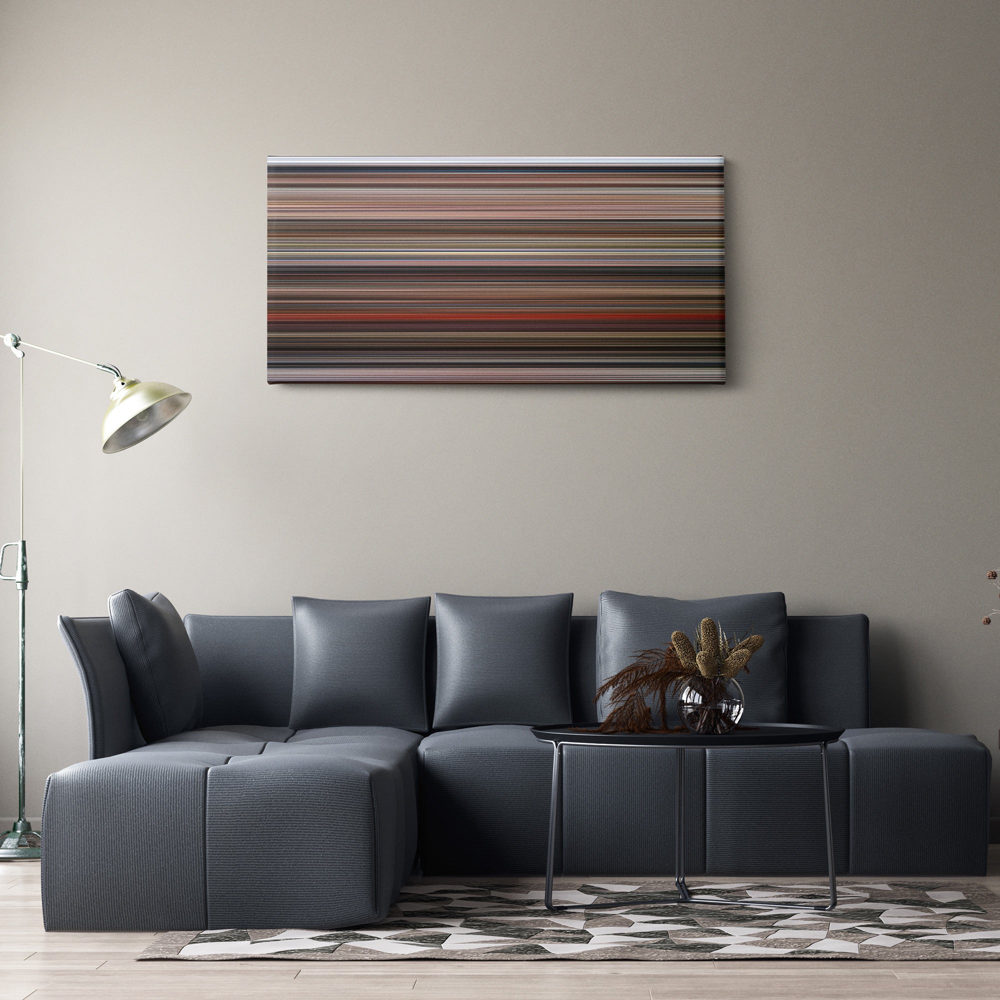 A View to a Kill (1985) CineSpectrum Color Spectrum Canvas Print - Hanging Horizontal on Wall in Room