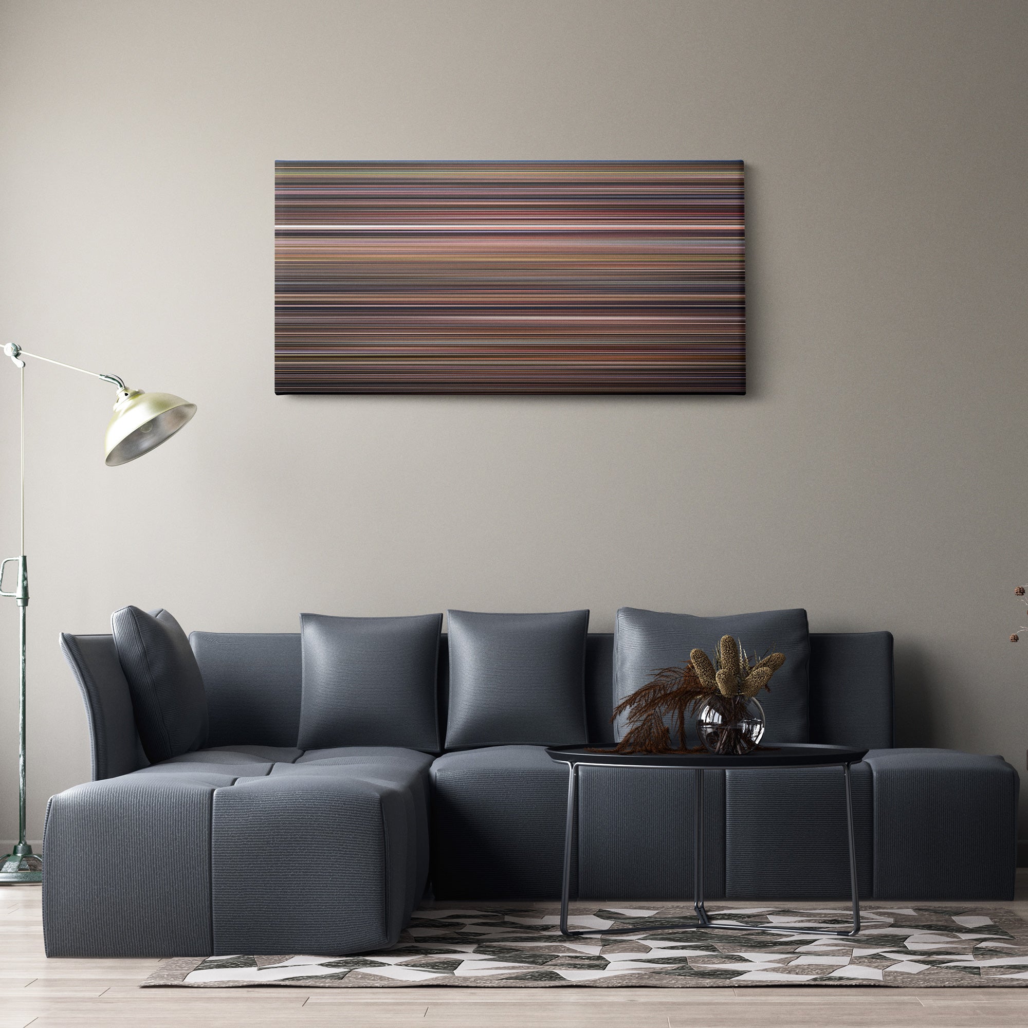Airplane! (1980) CineSpectrum Color Spectrum Canvas Print - Hanging Horizontal on Wall in Room