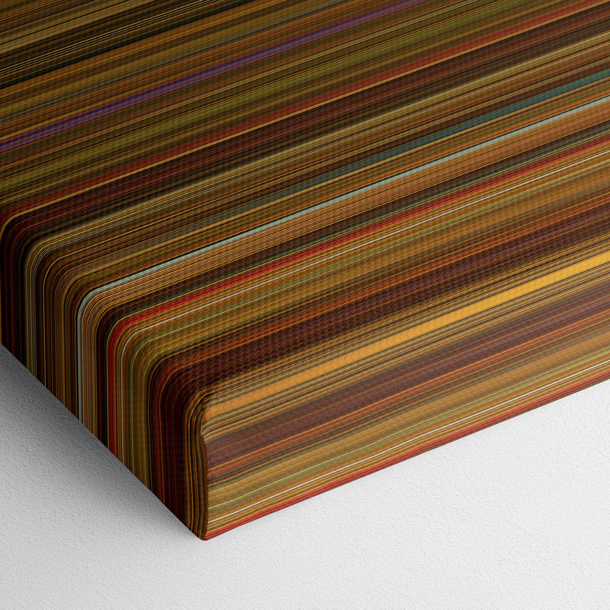 Amélie (2001) CineSpectrum Color Spectrum Canvas Print - Close Up of Bottom of Print