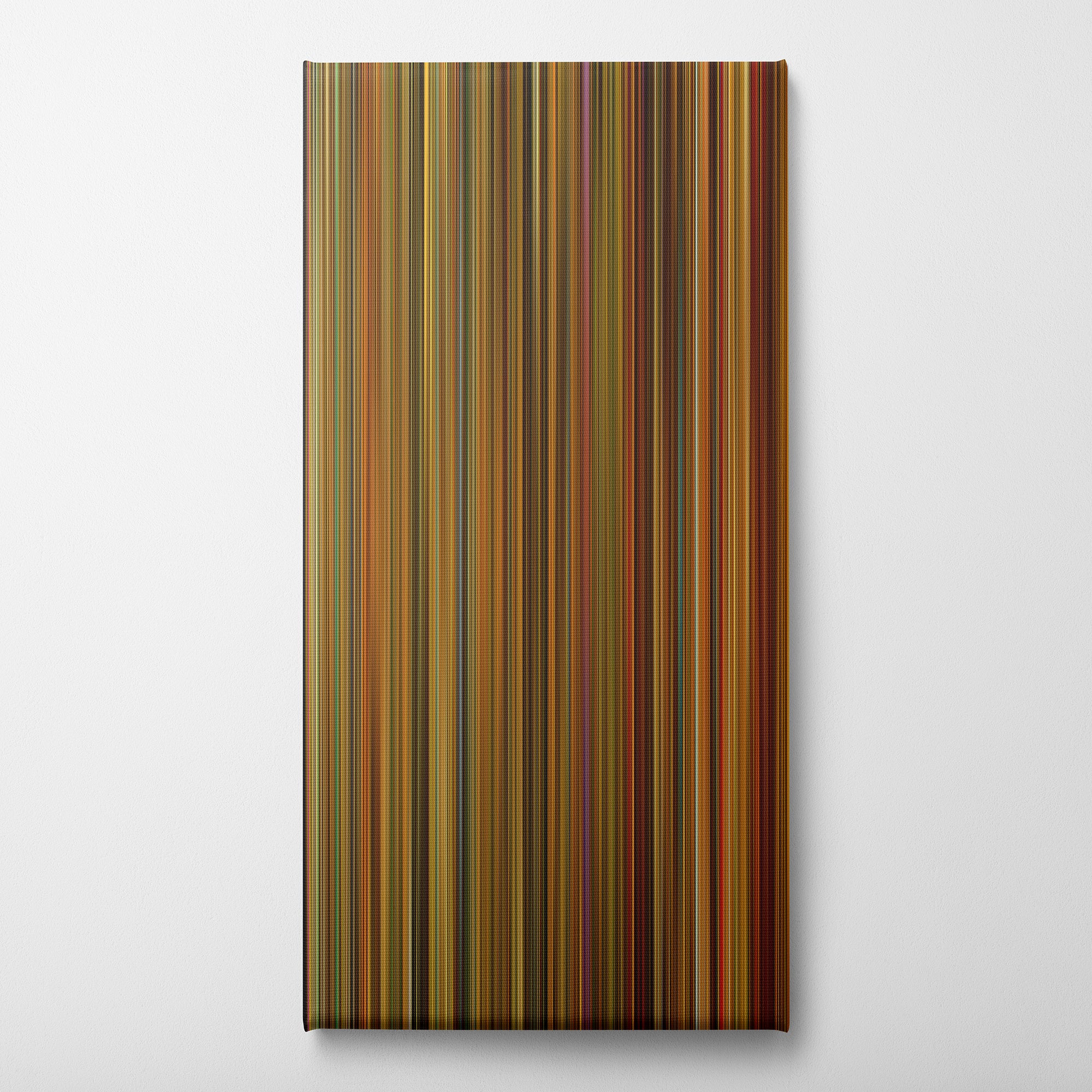 Amélie (2001) CineSpectrum Color Spectrum Canvas Print - Vertical on Wall