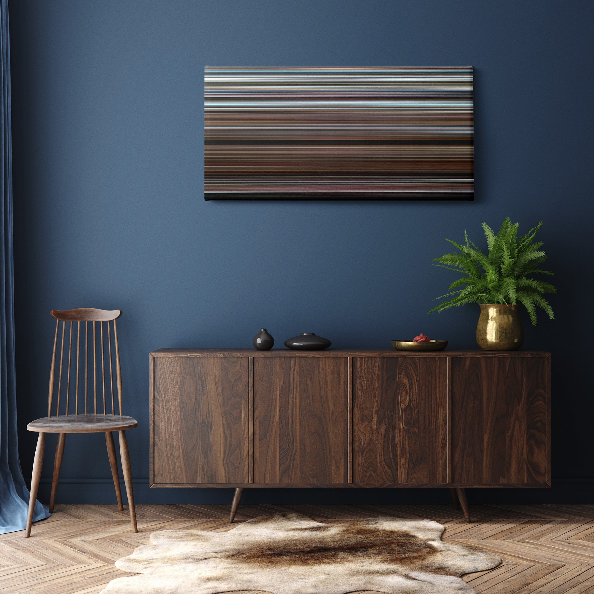 Anatomy of a Fall (2023) CineSpectrum Color Spectrum Canvas Print - Hanging Horizontal on Wall in Room