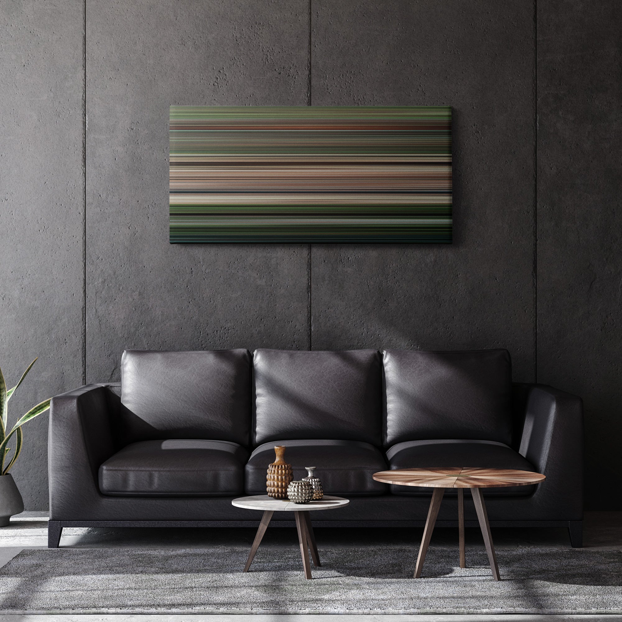 Apocalypto (2006) CineSpectrum Color Spectrum Canvas Print - Hanging Horizontal on Wall in Room