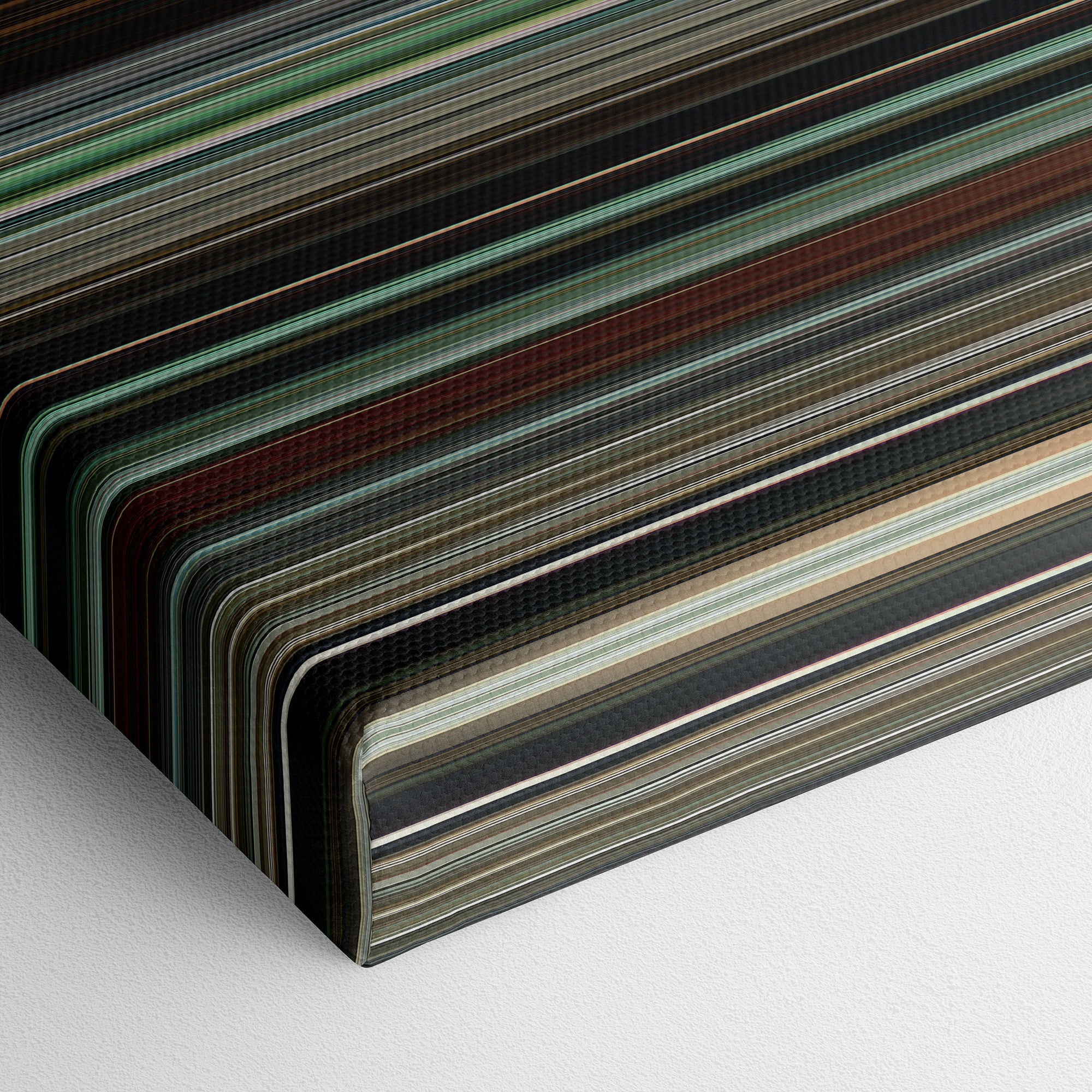 Atonement (2007) CineSpectrum Color Spectrum Canvas Print - Close Up of Bottom of Print