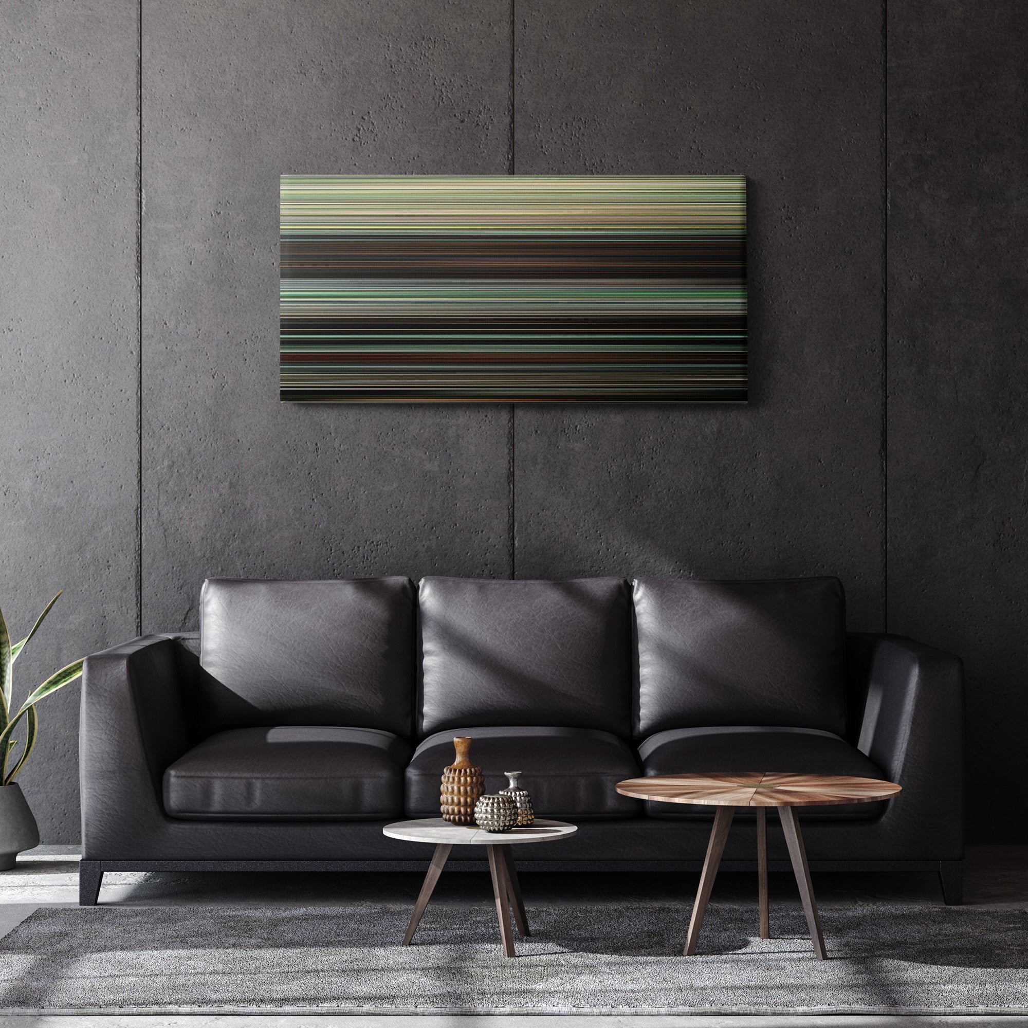 Atonement (2007) CineSpectrum Color Spectrum Canvas Print - Hanging Horizontal on Wall in Room