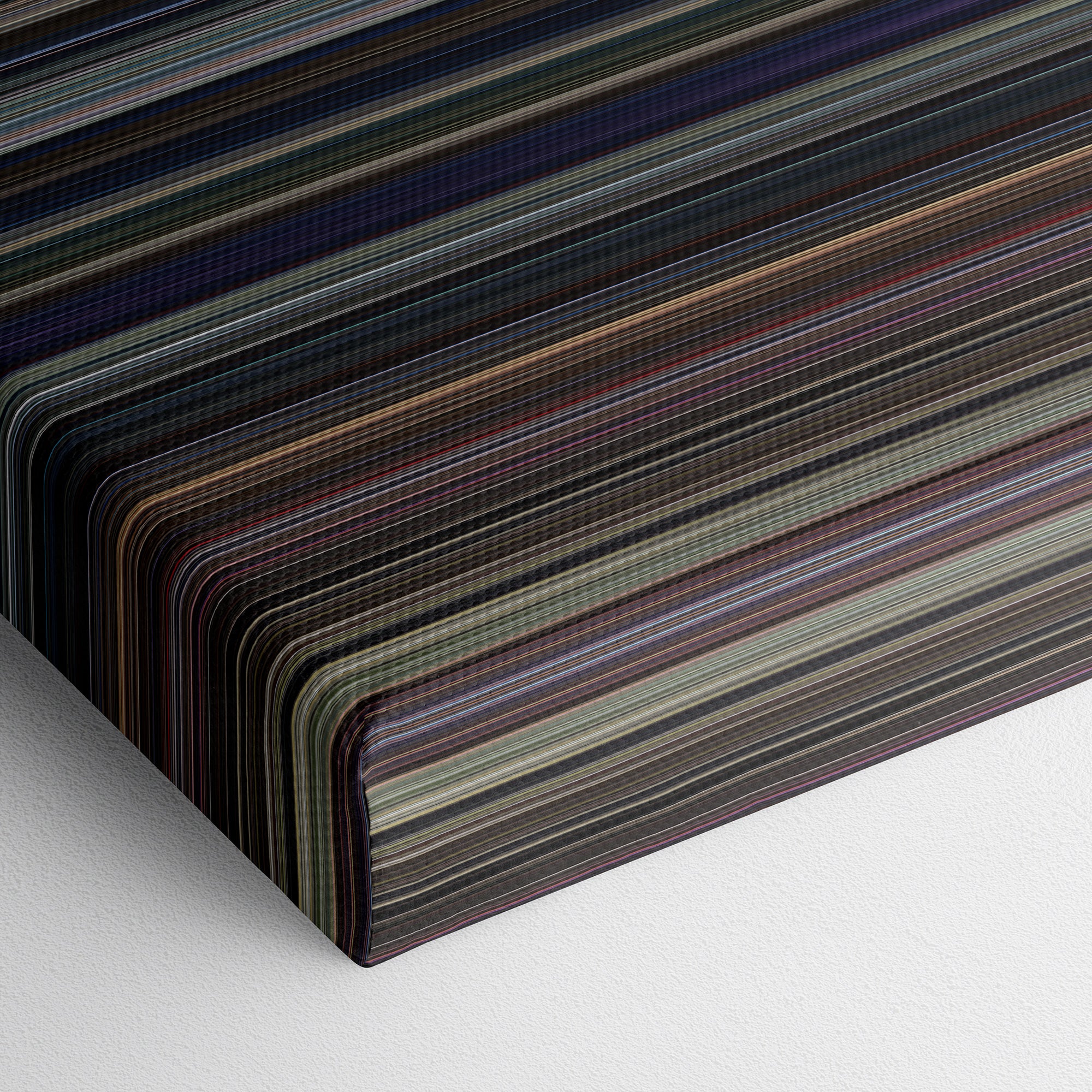 Avengers - Endgame (2019) CineSpectrum Color Spectrum Canvas Print - Close Up of Bottom of Print