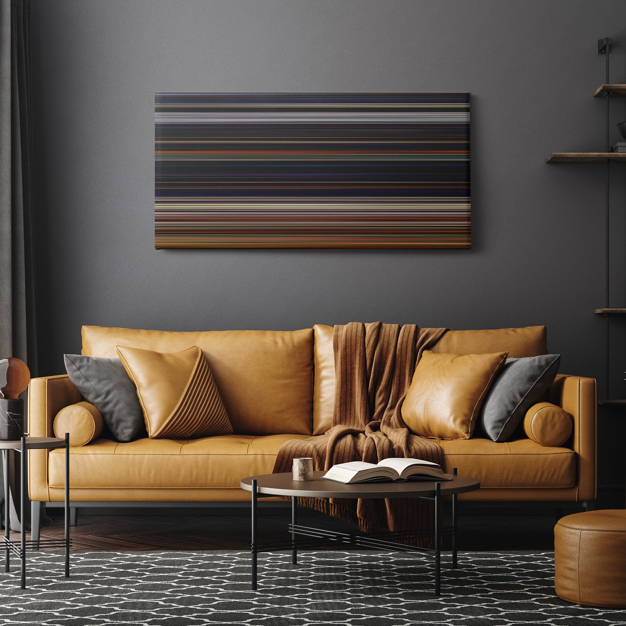 Avengers - Infinity War (2018) CineSpectrum Color Spectrum Canvas Print - Hanging Horizontal on Wall in Room