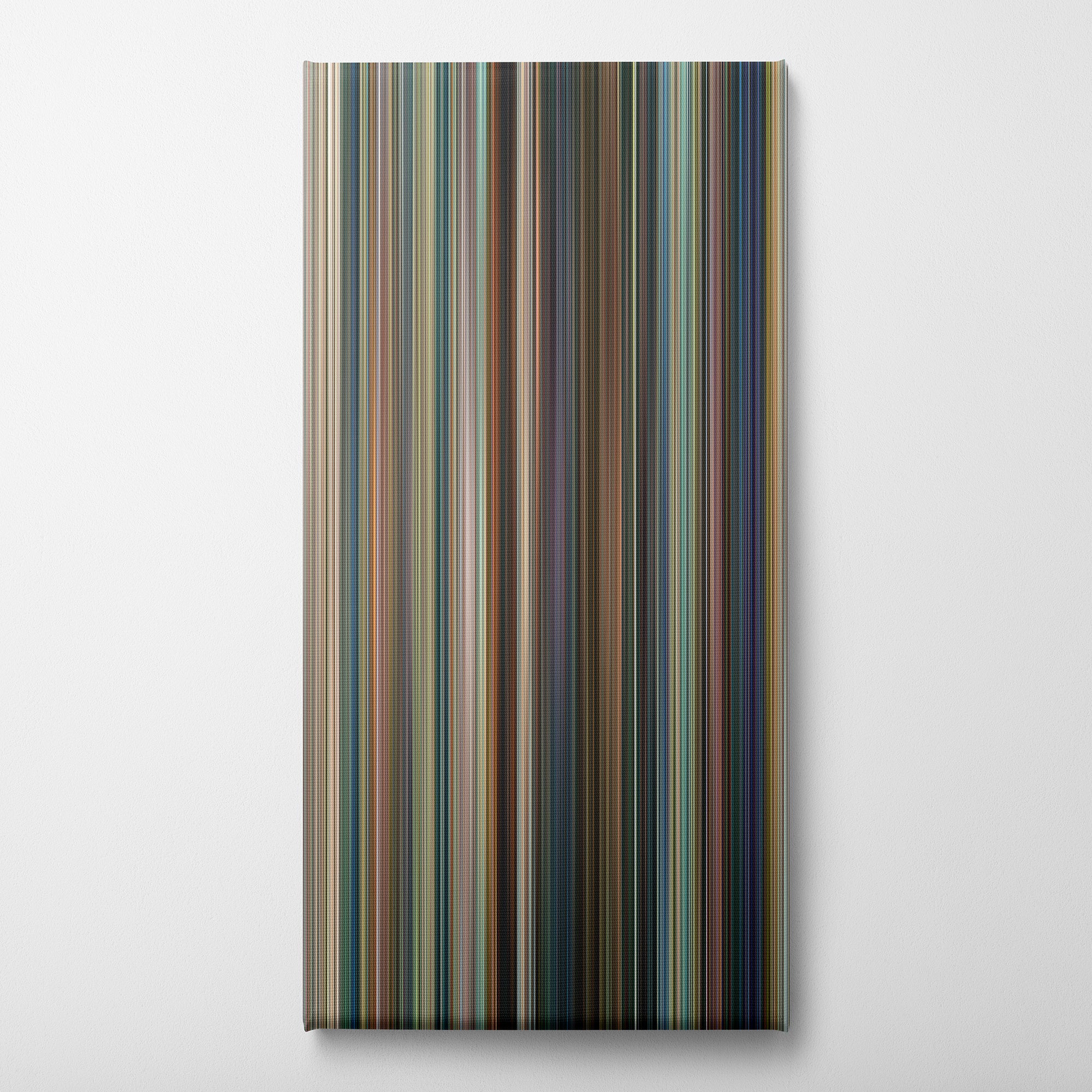 Baby Driver (2017) CineSpectrum Color Spectrum Canvas Print - Vertical on Wall