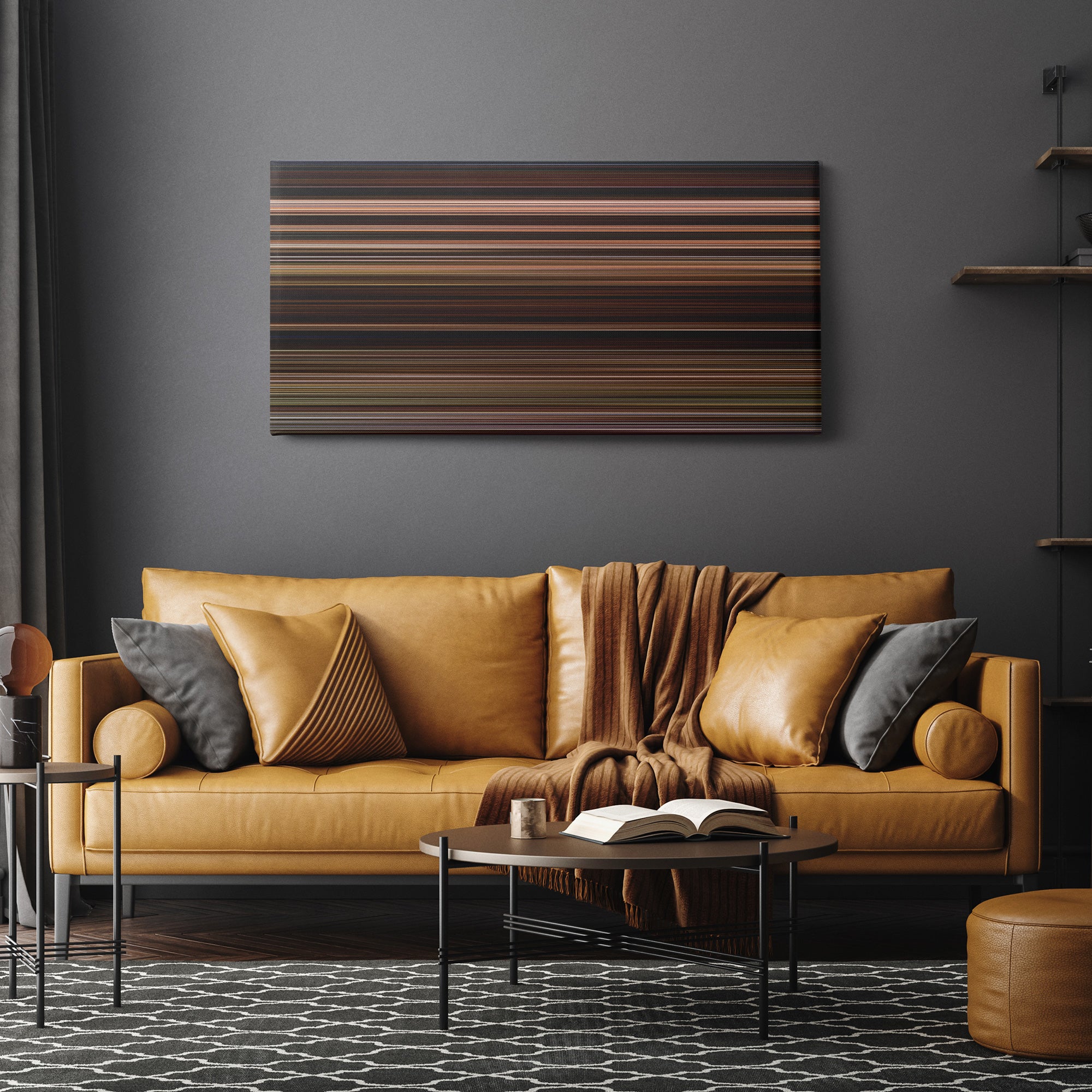 Back to the Future III (1990) CineSpectrum Color Spectrum Canvas Print - Hanging Horizontal on Wall in Room