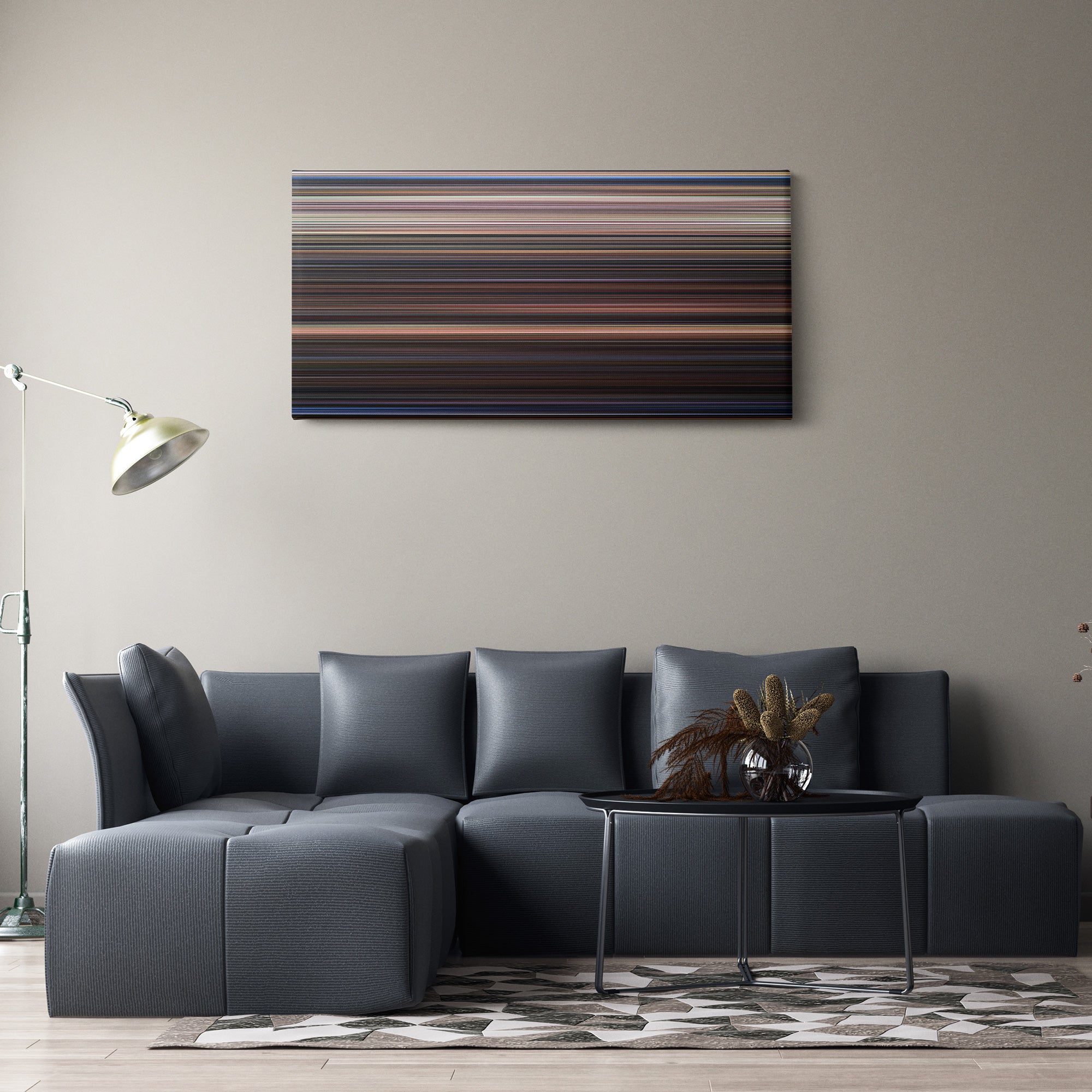 Back to the Future II (1989) CineSpectrum Color Spectrum Canvas Print - Hanging Horizontal on Wall in Room