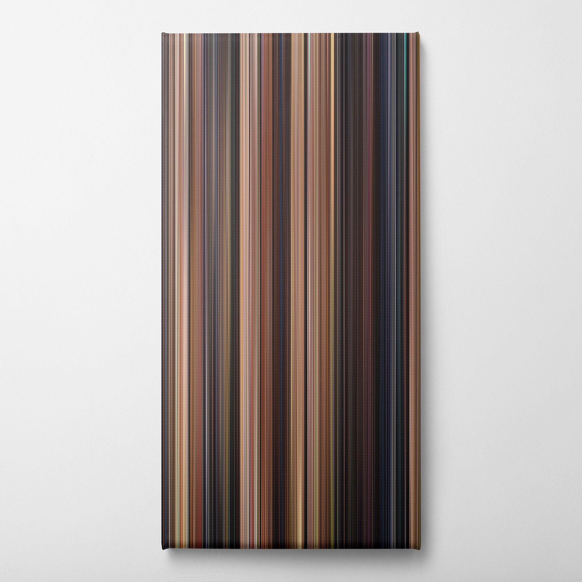 Back to the Future (1985) CineSpectrum Color Spectrum Canvas Print - Vertical on Wall
