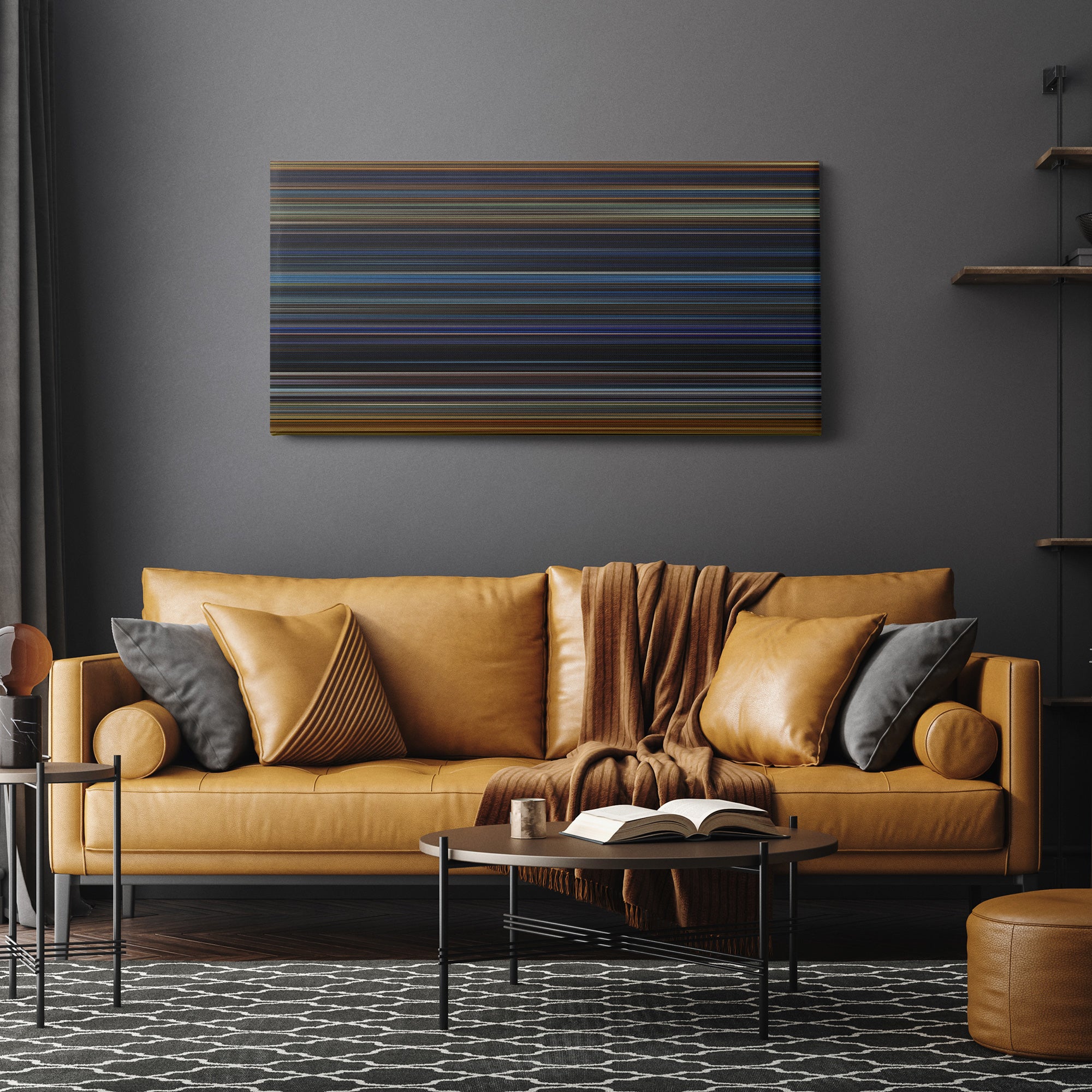 Bad Boys (1995) CineSpectrum Color Spectrum Canvas Print - Hanging Horizontal on Wall in Room