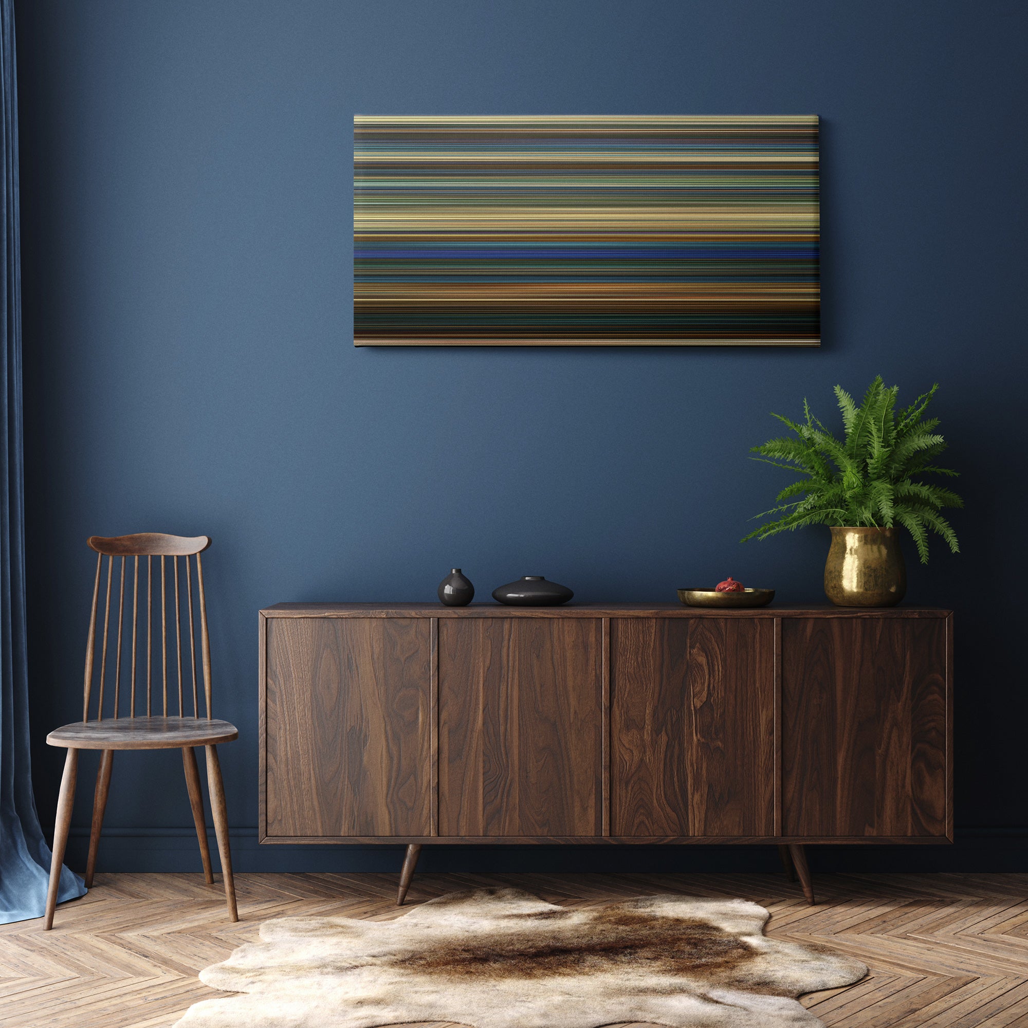 Bad Boys for Life (2020) CineSpectrum Color Spectrum Canvas Print - Hanging Horizontal on Wall in Room