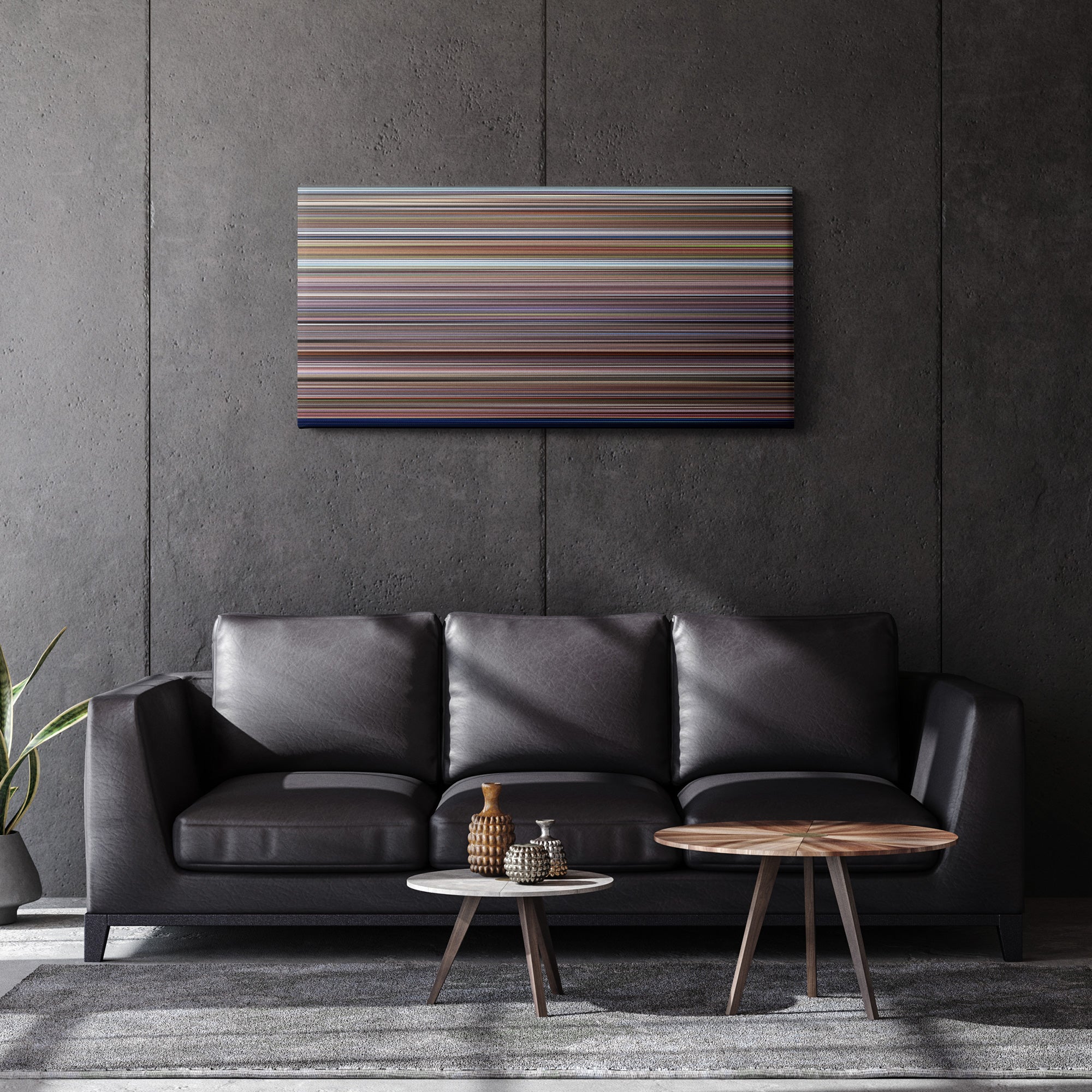 Baraka (1992) CineSpectrum Color Spectrum Canvas Print - Hanging Horizontal on Wall in Room