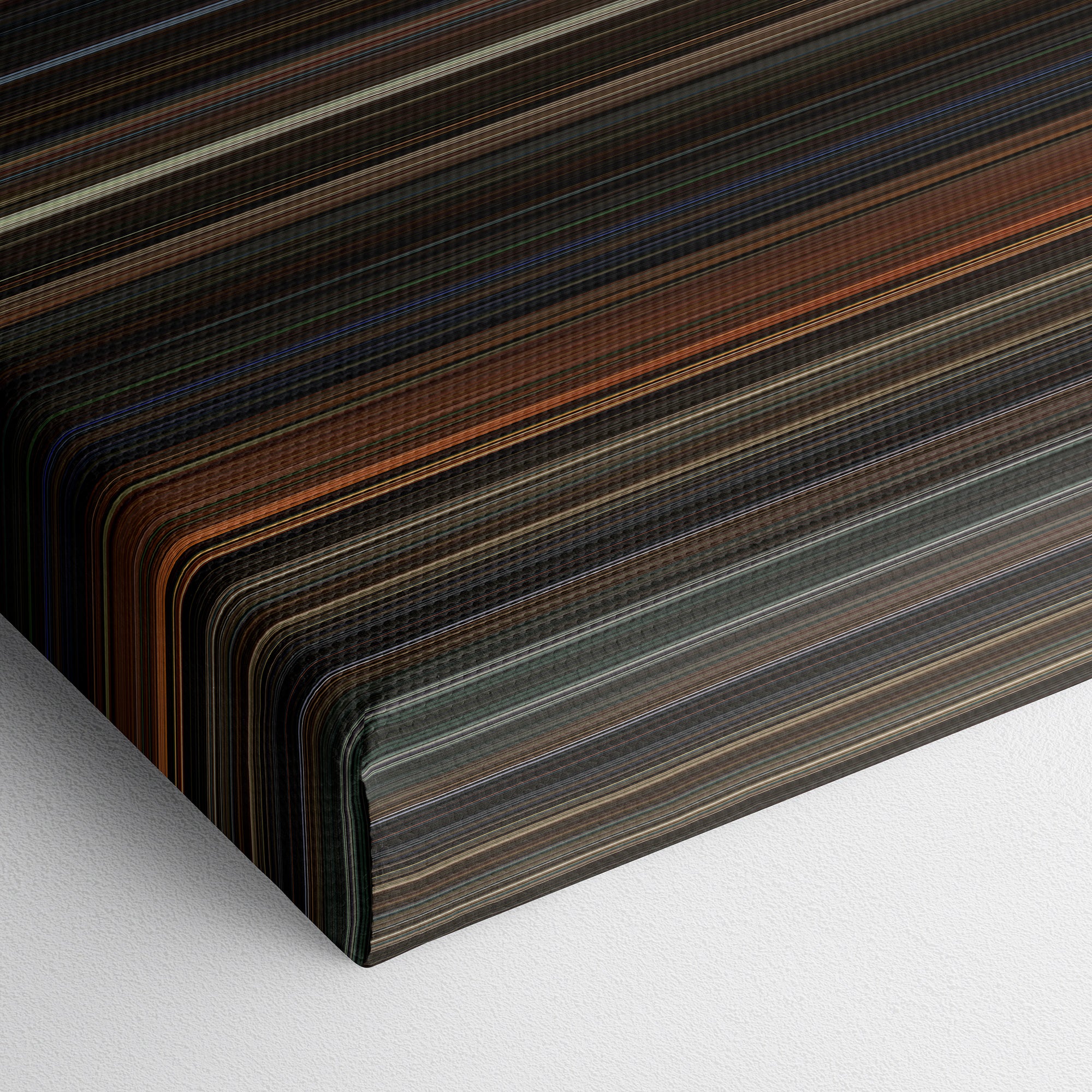 Batman Begins (2005) CineSpectrum Color Spectrum Canvas Print - Close Up of Bottom of Print