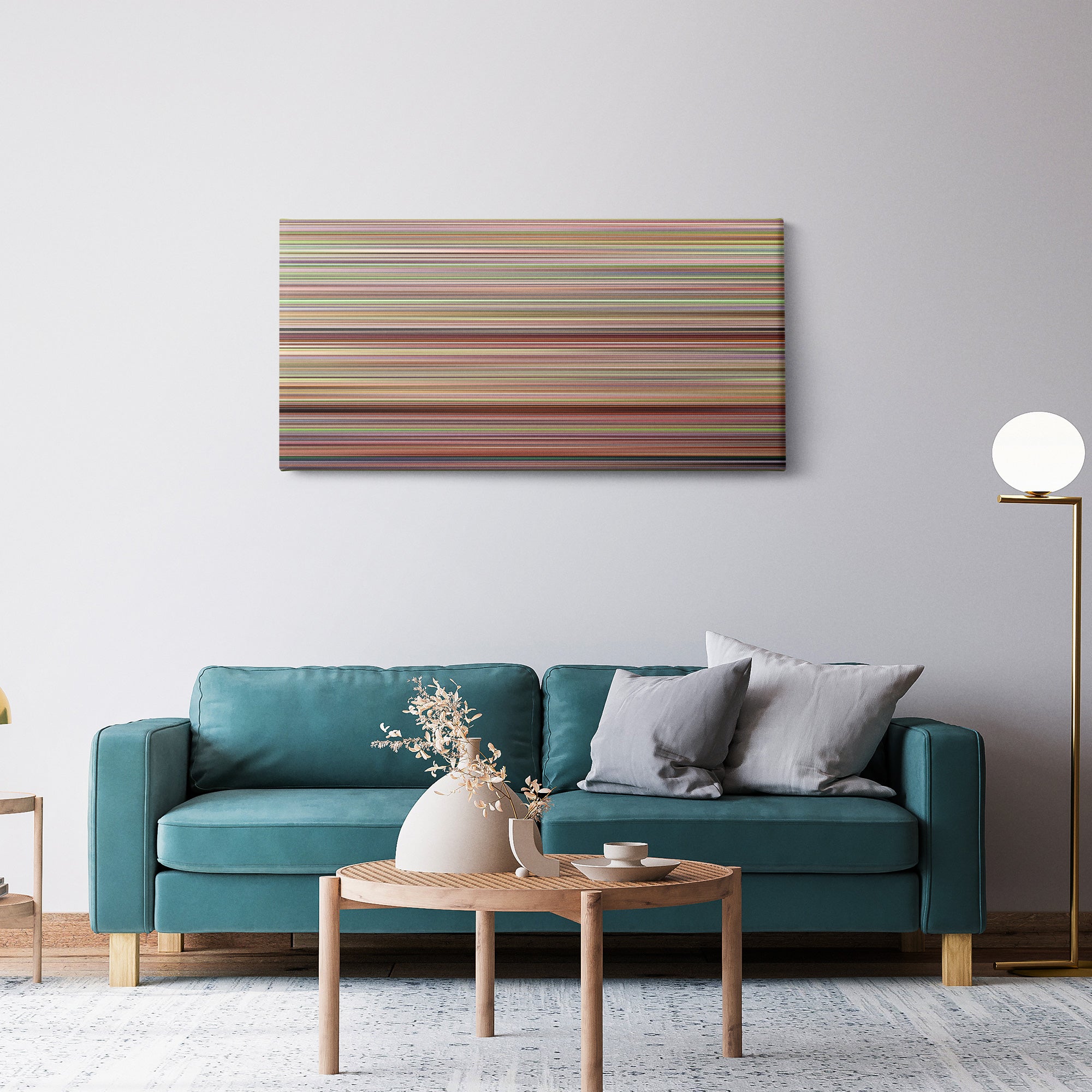Bend It Like Beckham (2002) CineSpectrum Color Spectrum Canvas Print - Hanging Horizontal on Wall in Room