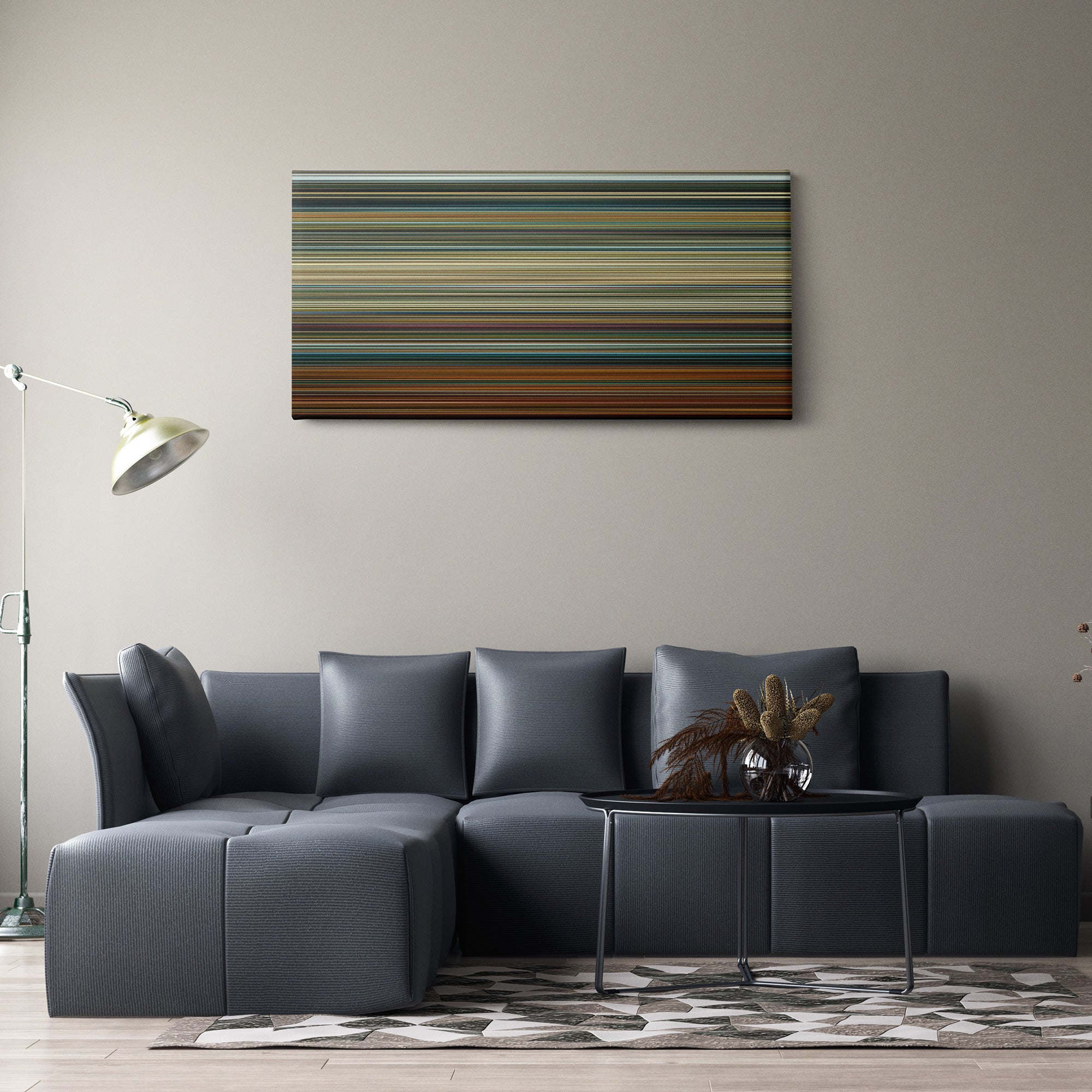 Black Adam (2022) CineSpectrum Color Spectrum Canvas Print - Hanging Horizontal on Wall in Room