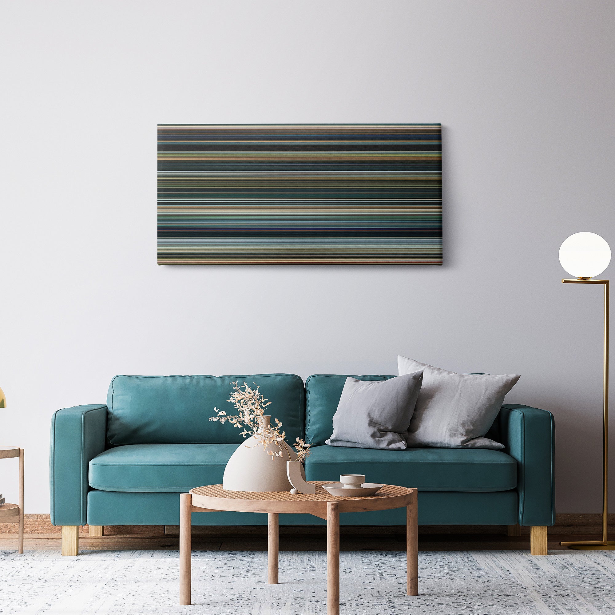 Black Panther - Wakanda Forever (2022) CineSpectrum Color Spectrum Canvas Print - Hanging Horizontal on Wall in Room