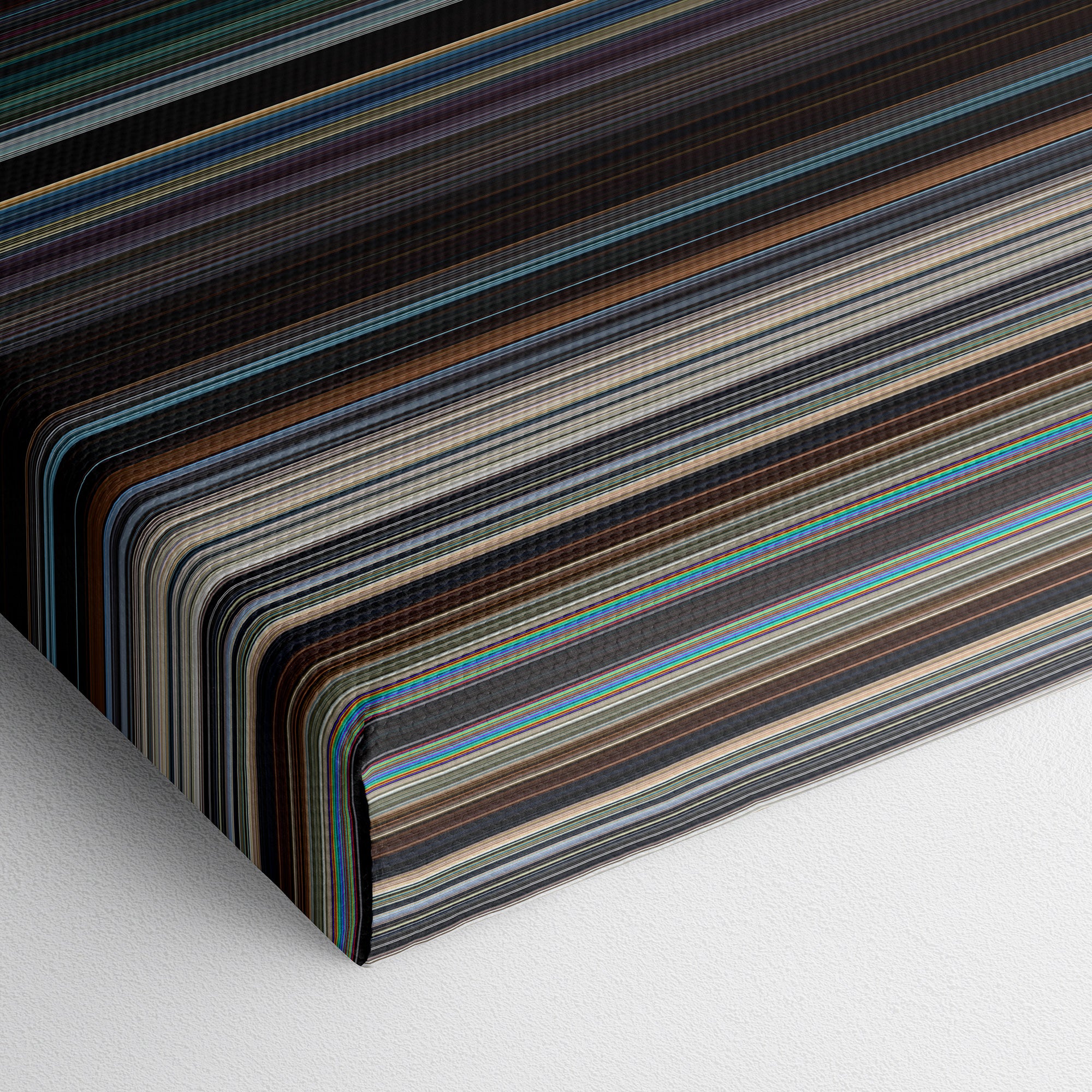 Black Panther (2018) CineSpectrum Color Spectrum Canvas Print - Close Up of Bottom of Print