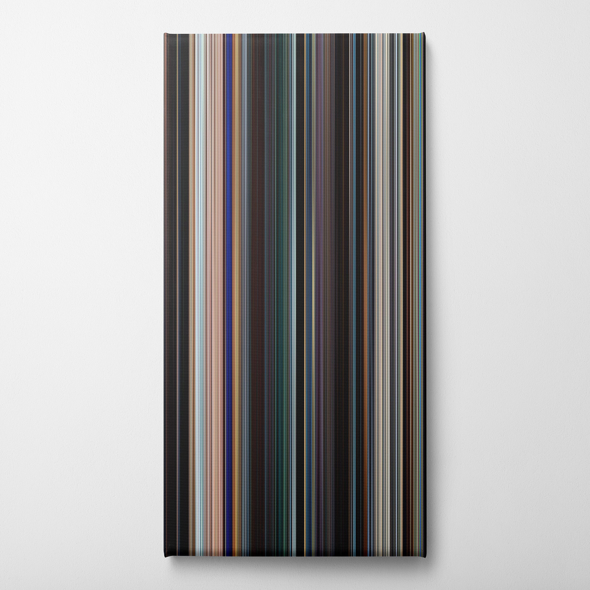 Black Panther (2018) CineSpectrum Color Spectrum Canvas Print - Vertical on Wall