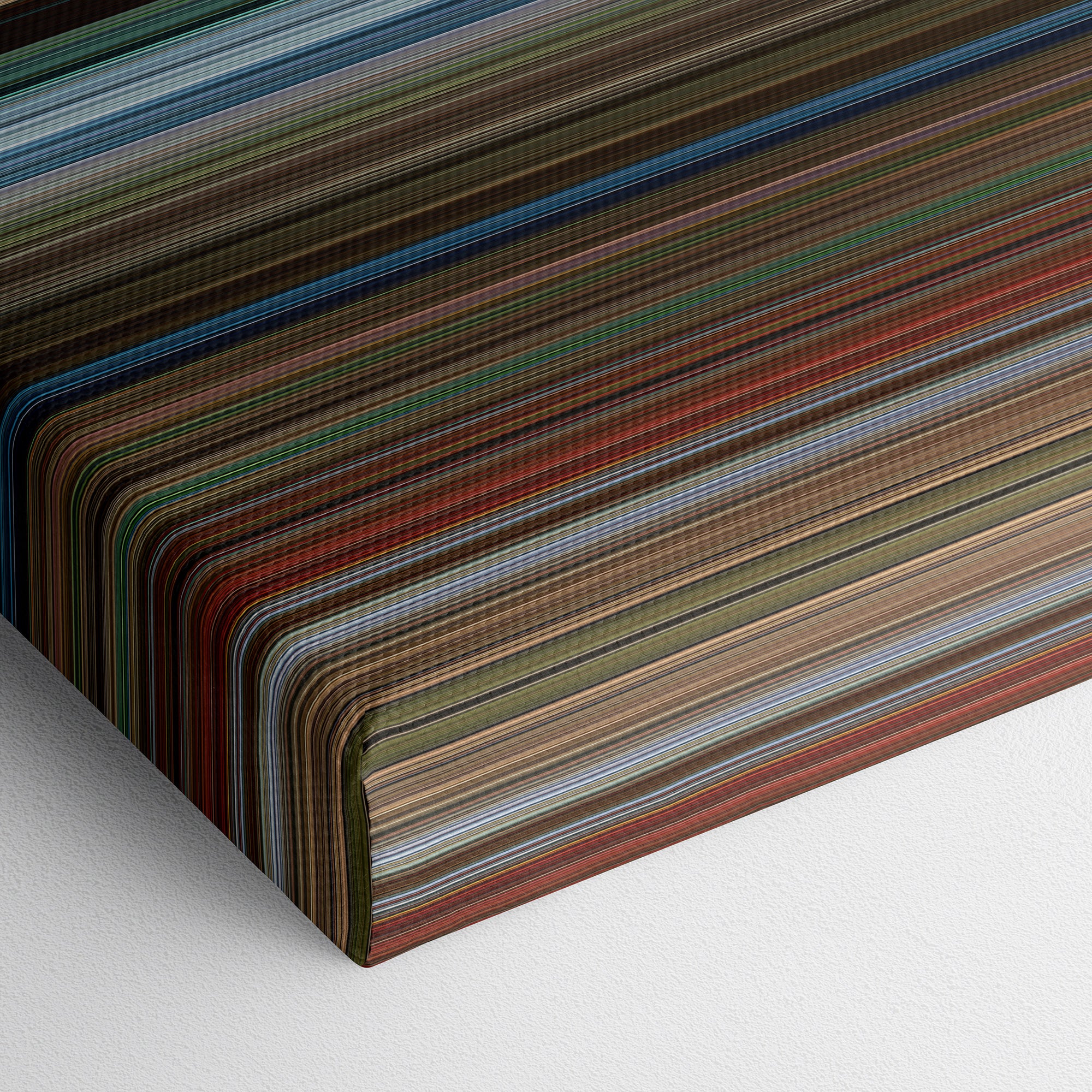 Black Widow (2021) CineSpectrum Color Spectrum Canvas Print - Close Up of Bottom of Print